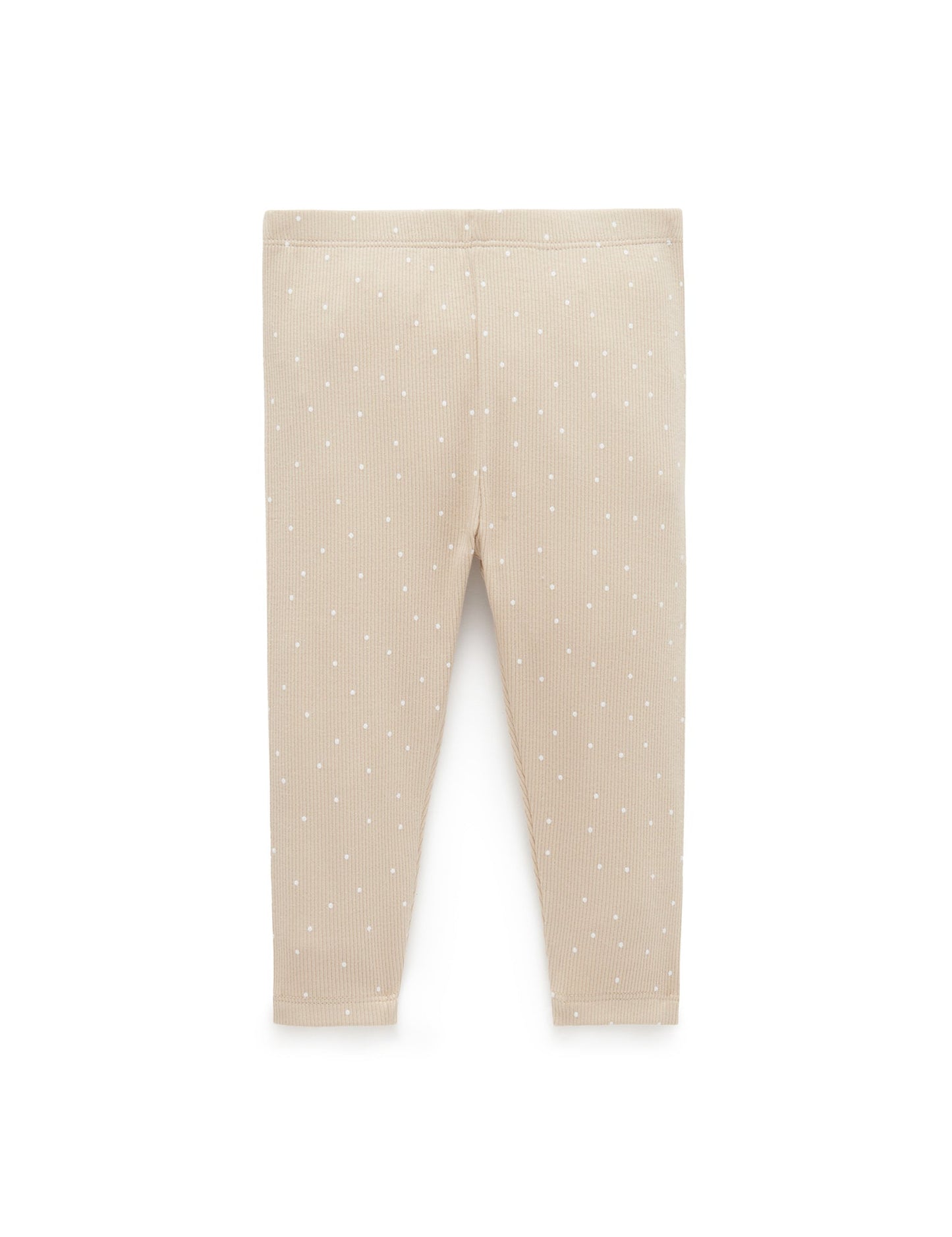 Purebaby - Rib Leggings - Pebble Mini Spot