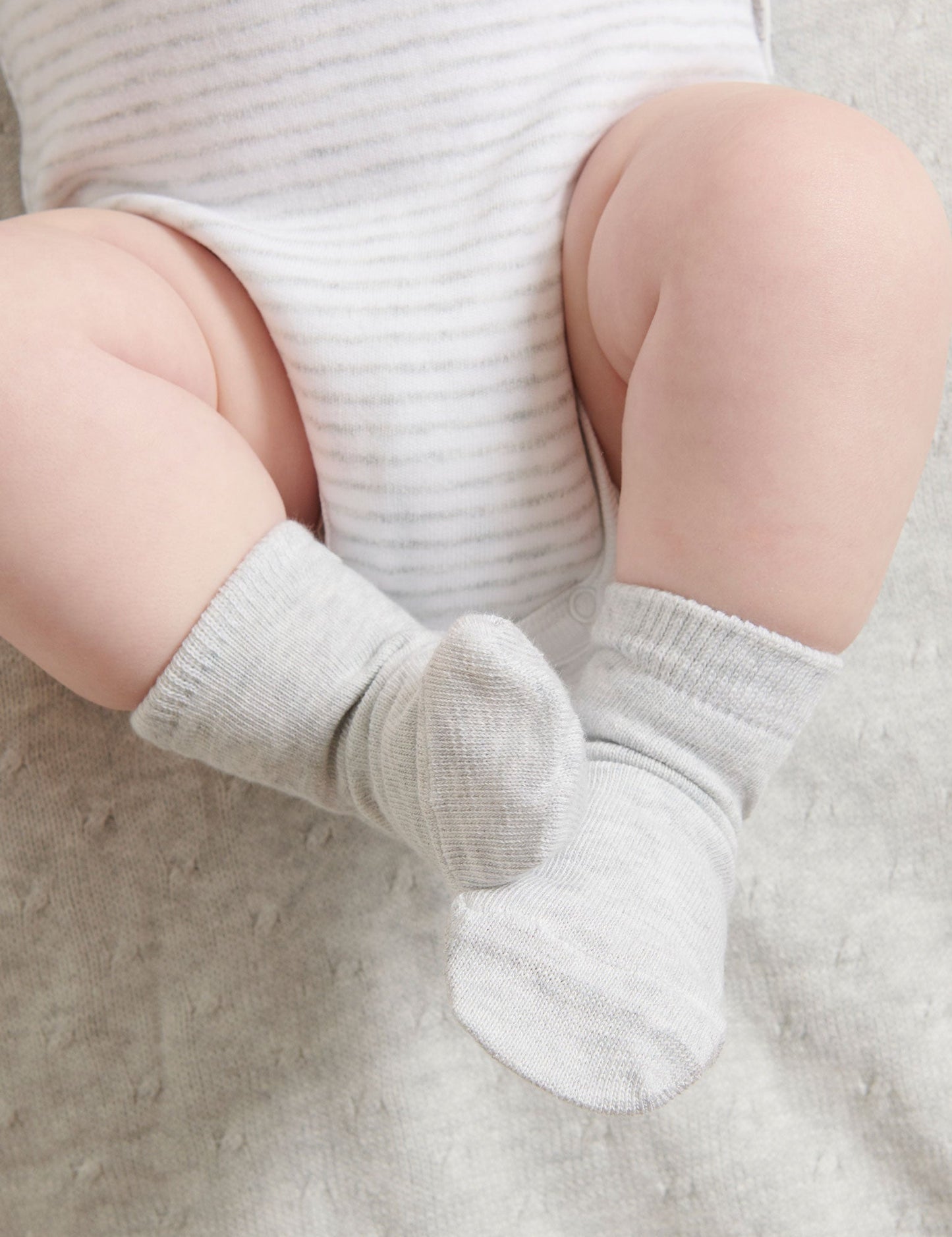 Purebaby - 3 Sock Pack - Pale Grey Pack