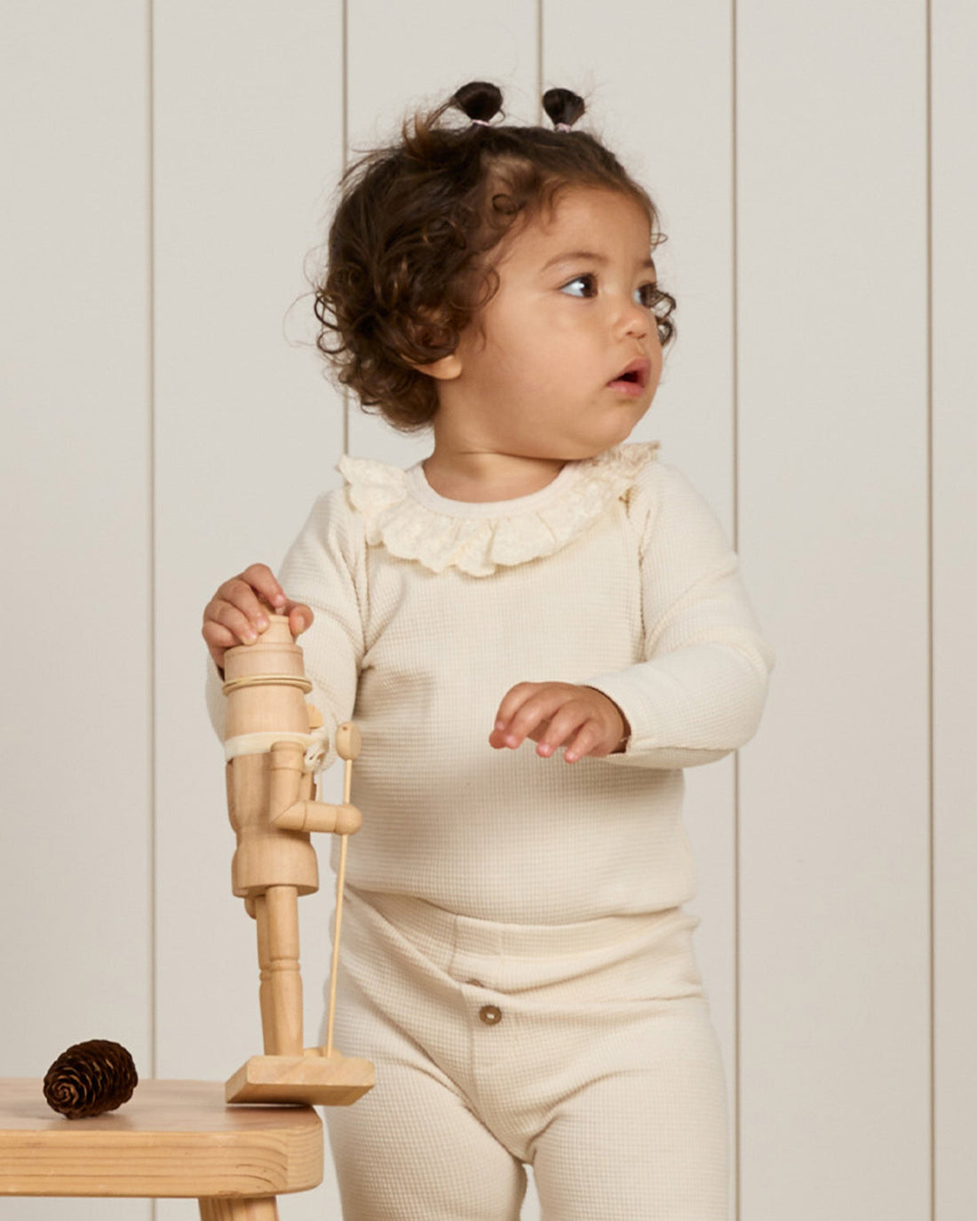 Quincy Mae - Ruffle Collar Bodysuit - Natural
