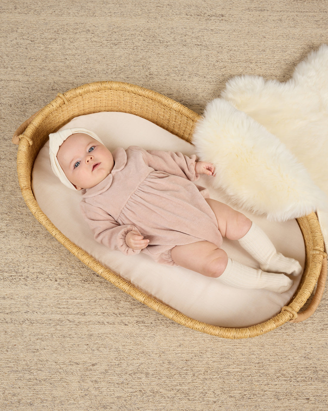 Quincy Mae - Peter Pan Romper - Blush