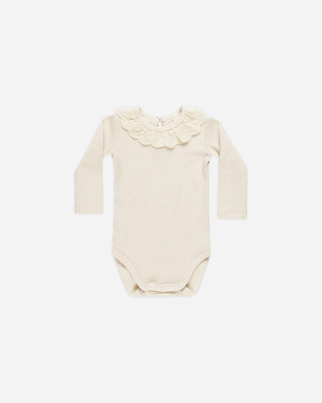 Quincy Mae - Ruffle Collar Bodysuit - Natural