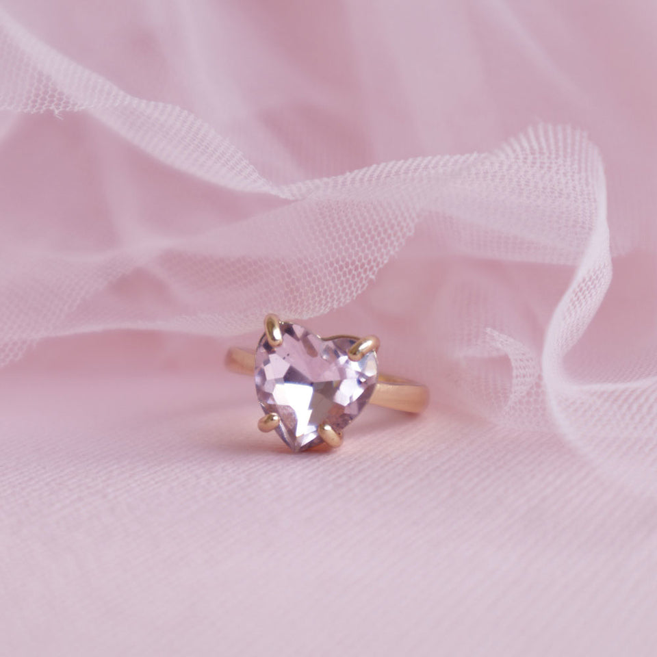 Lauren Hinkley - Crystal Heart Ring With Box