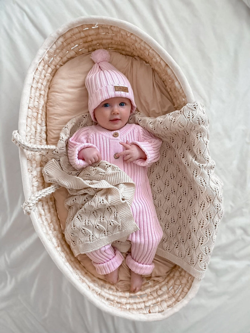 Little B's Nursery - Ribbed Romper - Cotton Candy