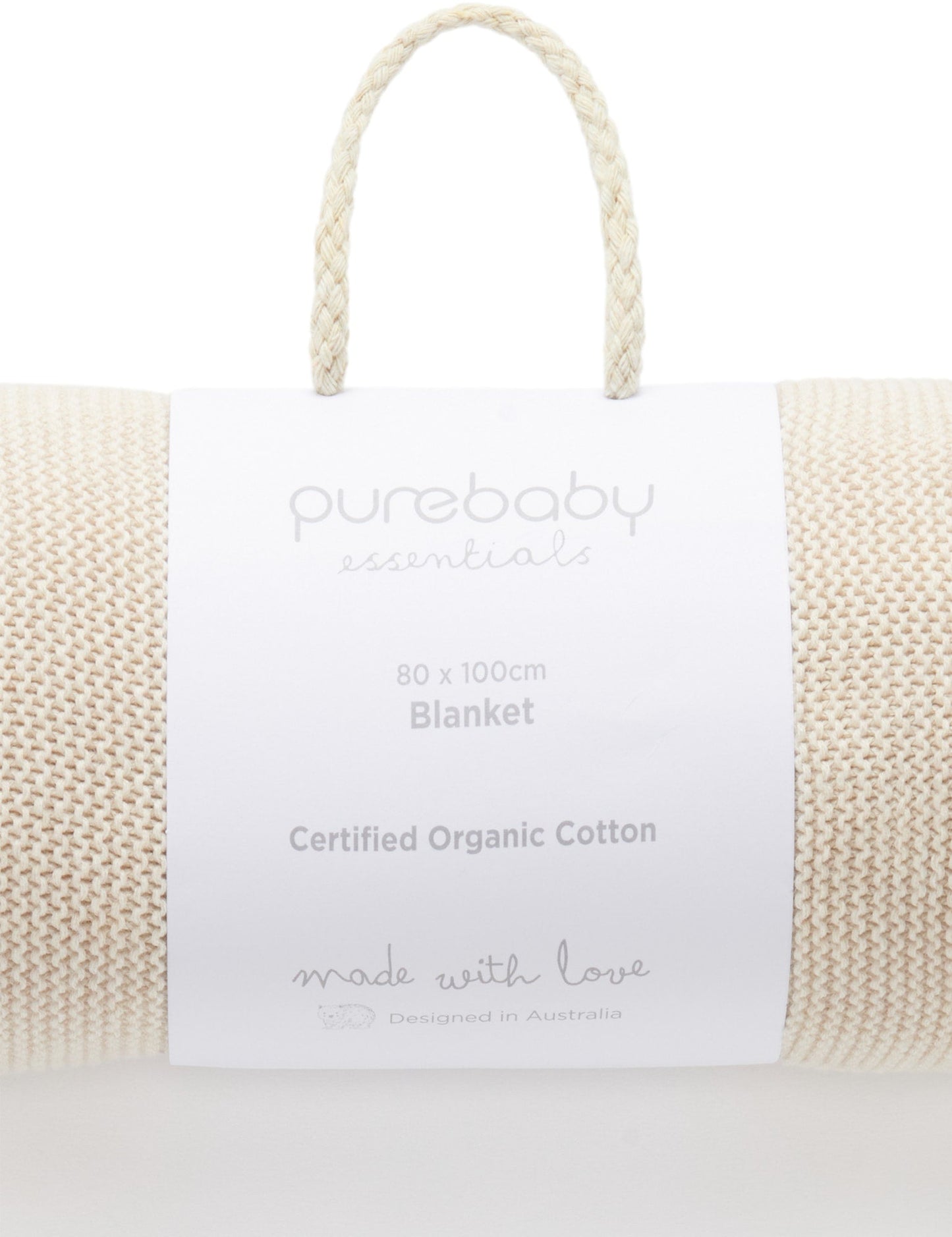 Purebaby - Essentials Textured Blanket - Wheat Melange