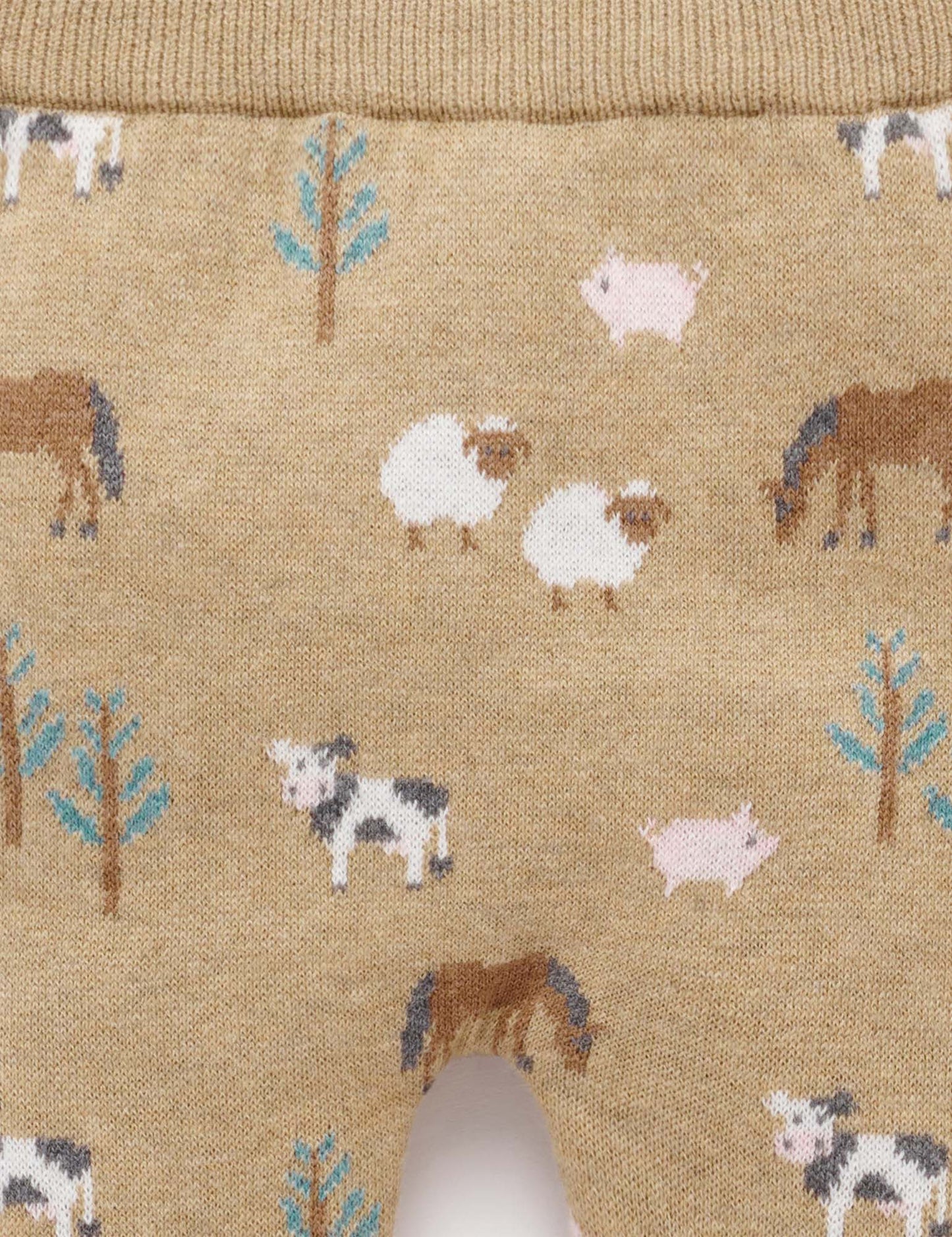 Purebaby - Leggings - Farm Jacquard