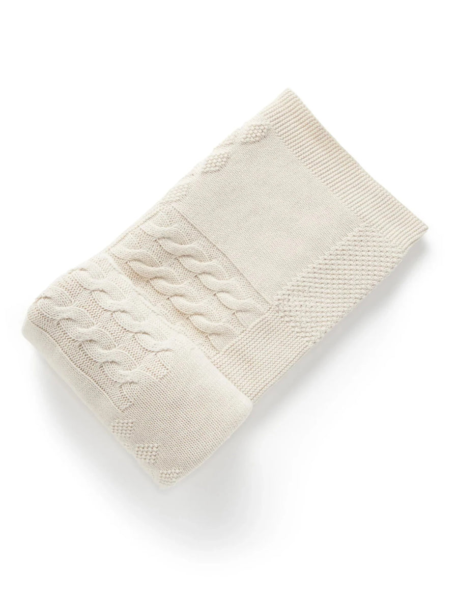 Purebaby - Textured Patchwork Blanket - Wheat Melange