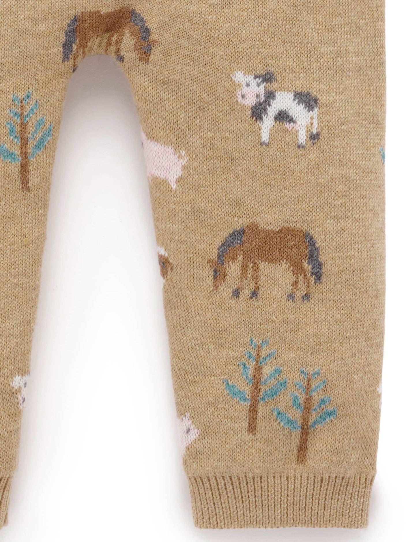 Purebaby - Leggings - Farm Jacquard