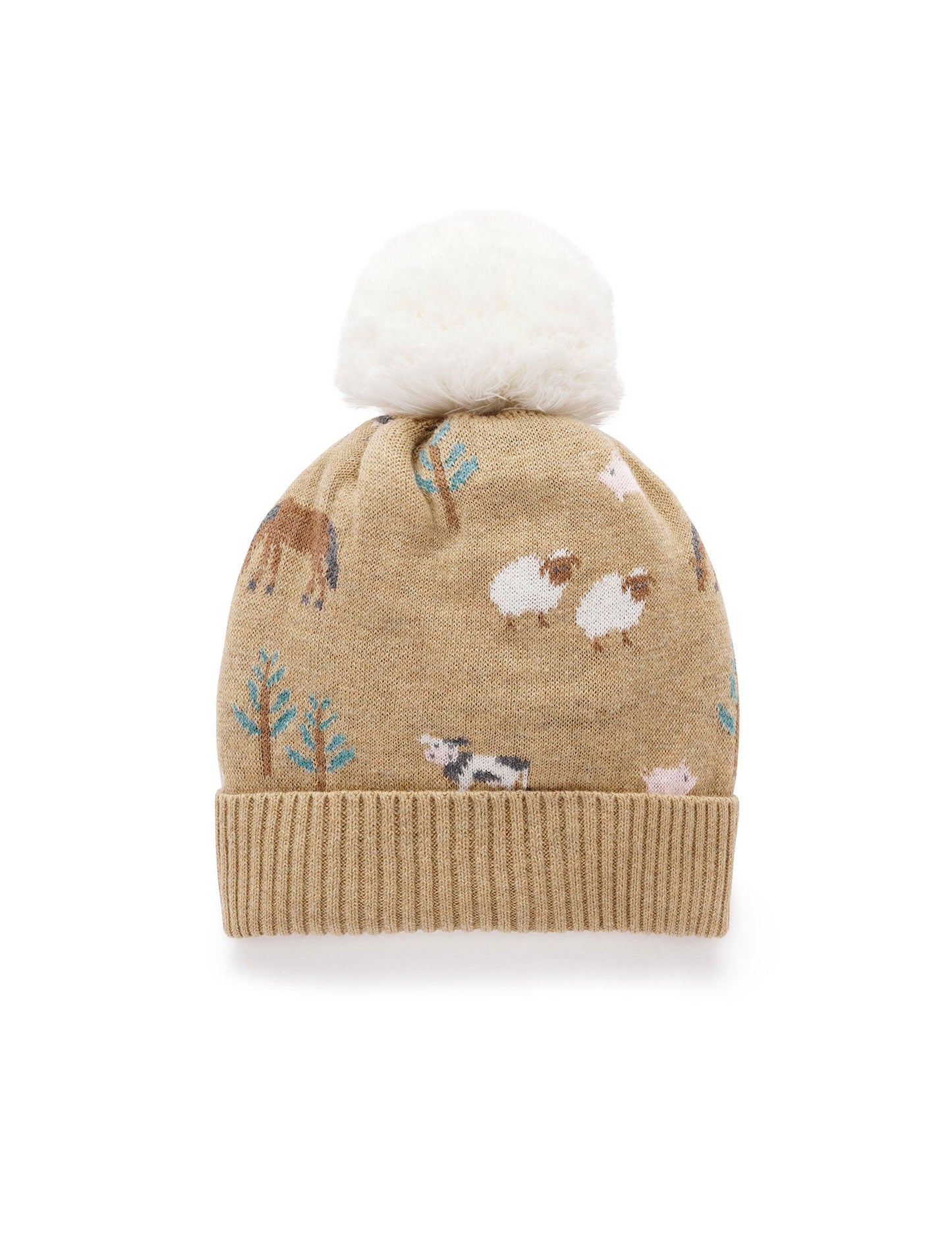 Purebaby - Beanie - Farm Jacquard