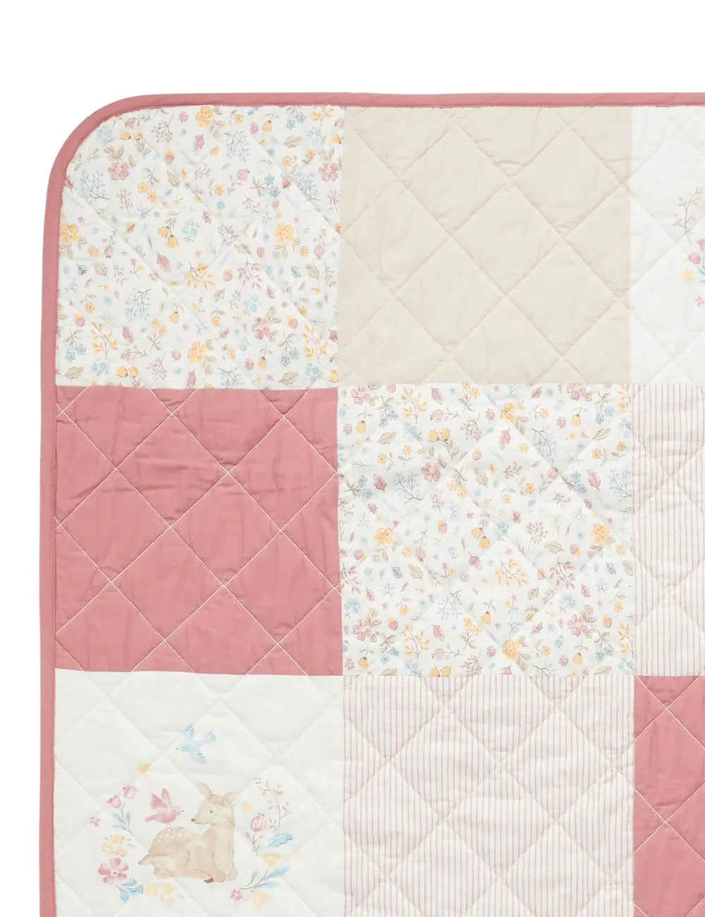 Purebaby - Reversable Quilted Coverlet - Posy