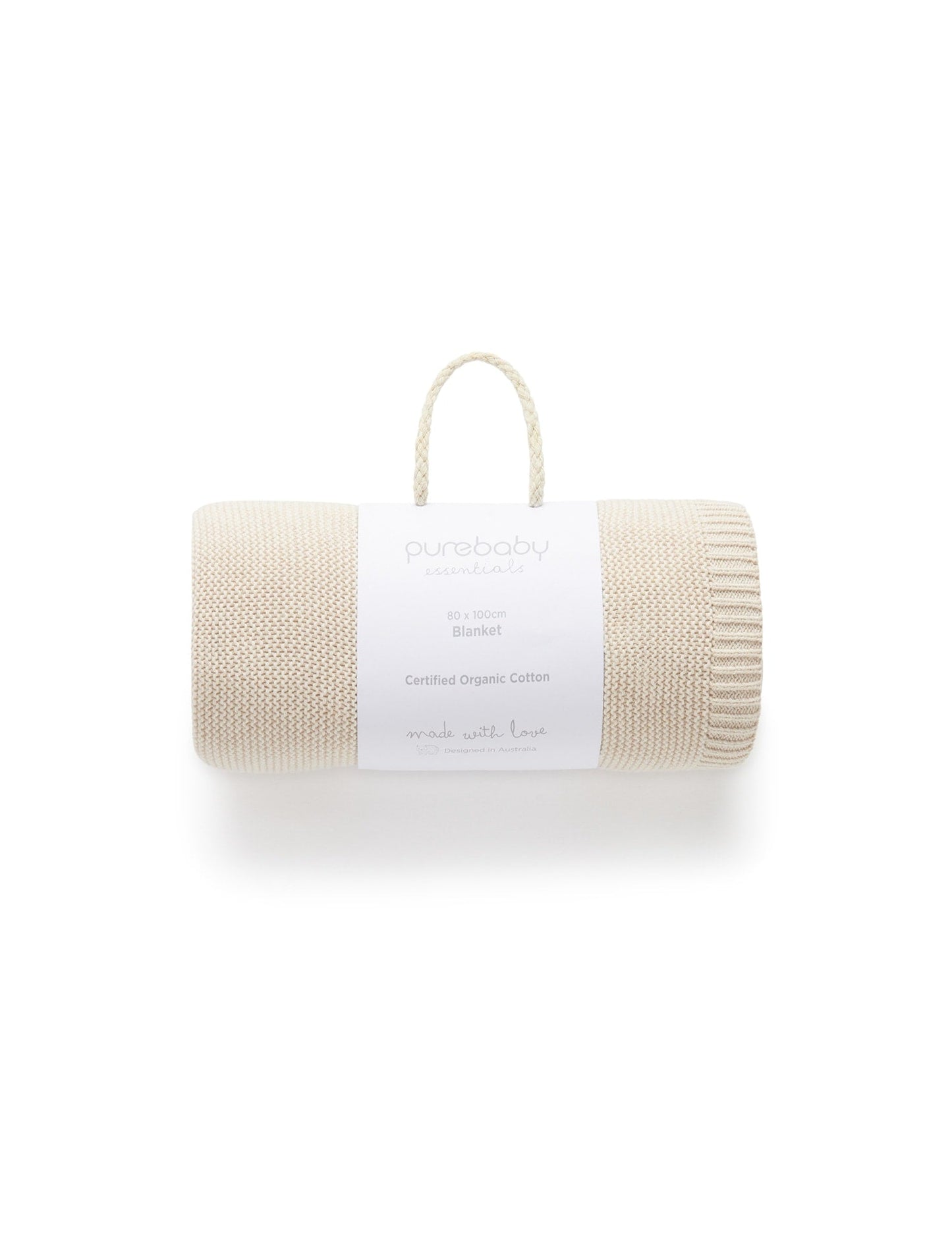 Purebaby - Essentials Textured Blanket - Wheat Melange