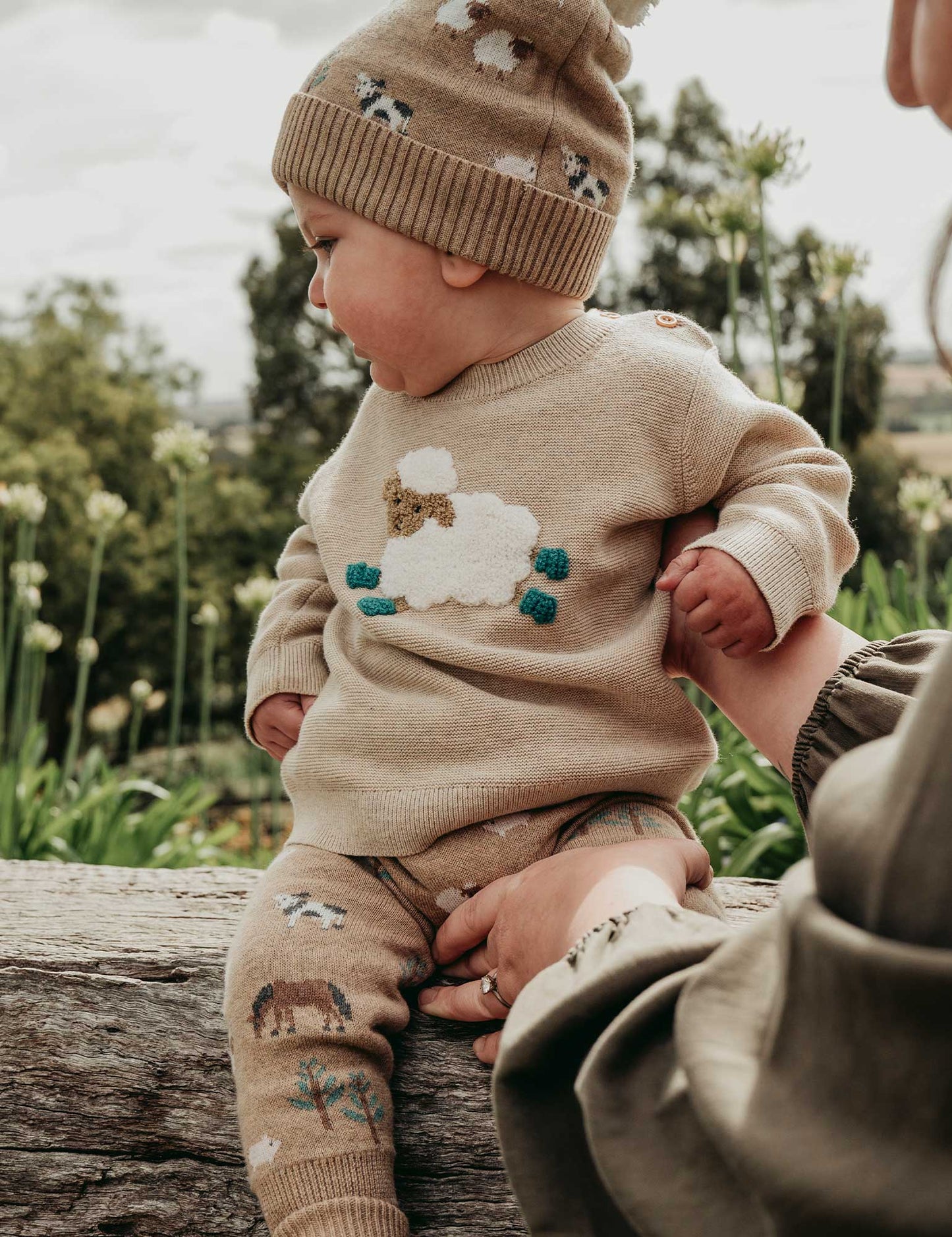 Purebaby - Leggings - Farm Jacquard