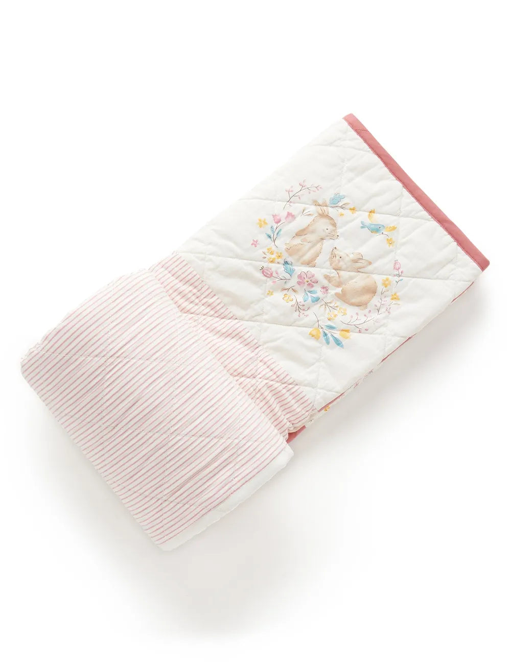 Purebaby - Reversable Quilted Coverlet - Posy