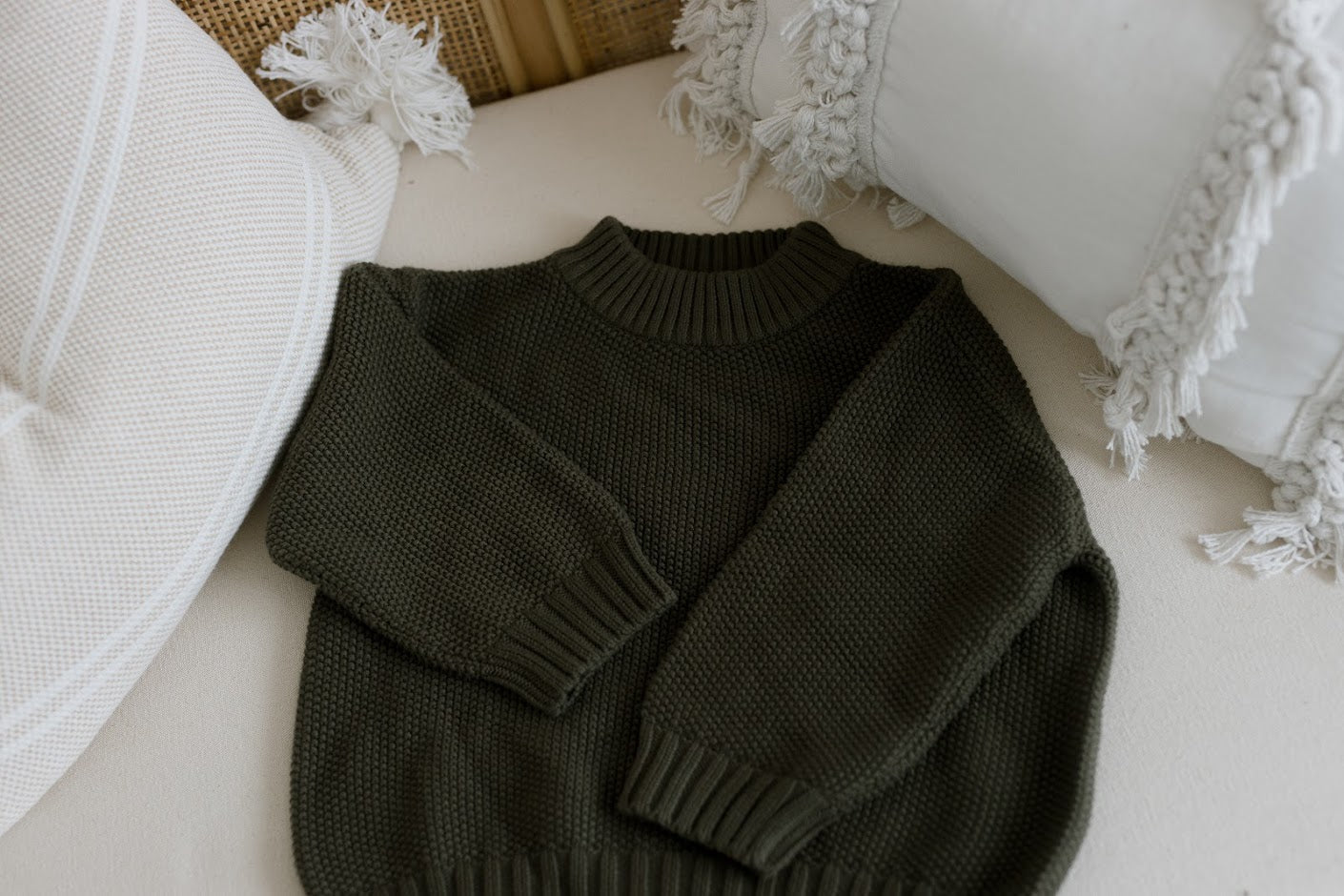 Five O’ Six - Chunky Knit Jumper - Olive