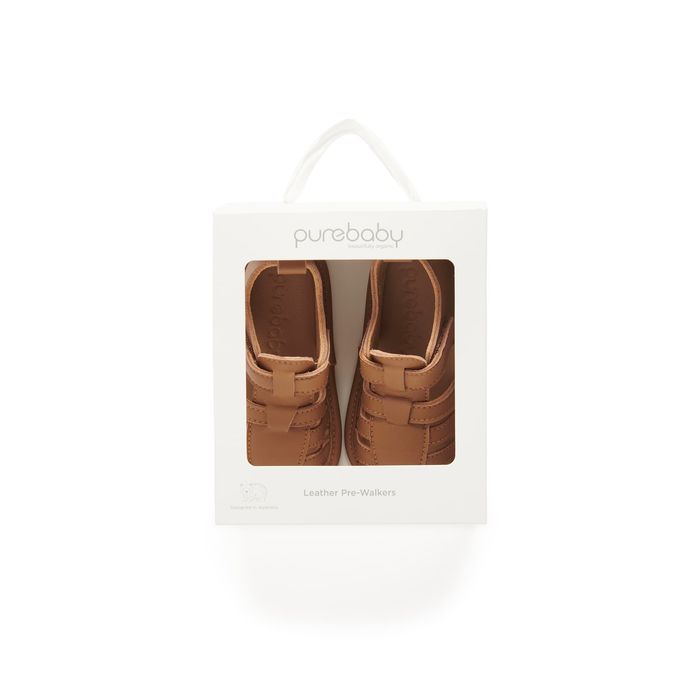 Purebaby - Pre Walker Leather Sandals - Tan