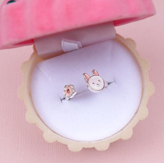 Lauren Hinkley - Bunny Flower Ring Wih Box