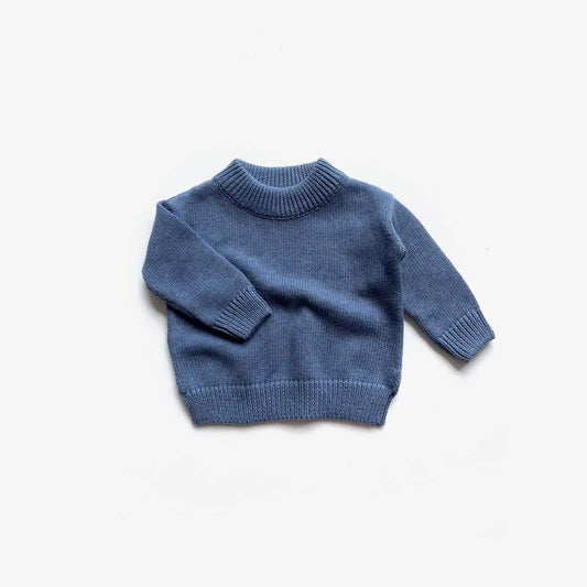 The Rest - Cotton Knit Jumper - Moody Blue