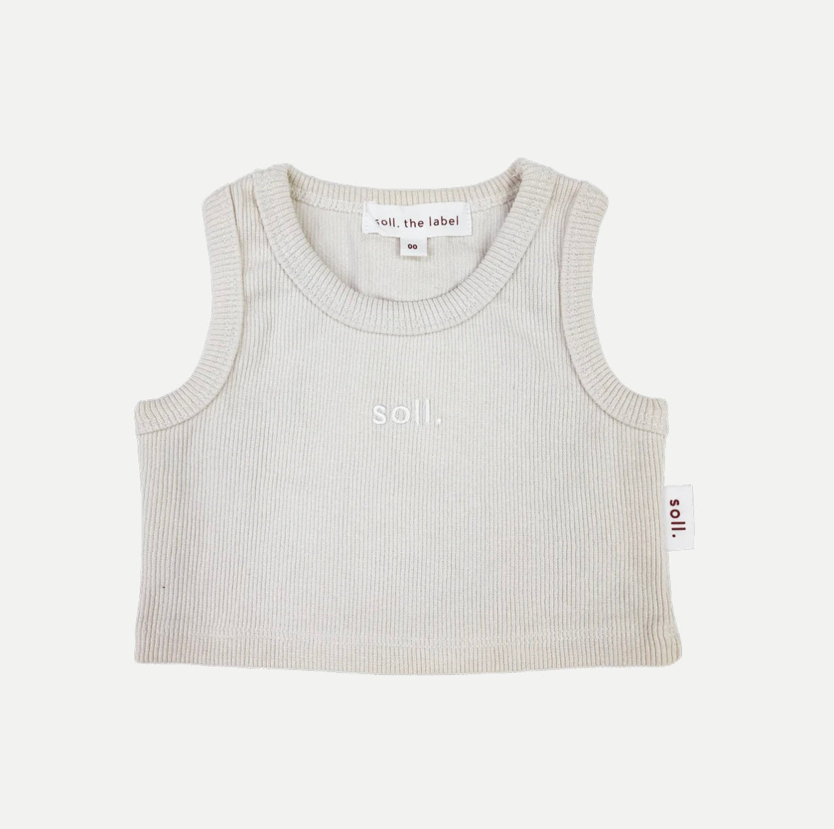 Soll The Label - Ribbed Singlet - Oat