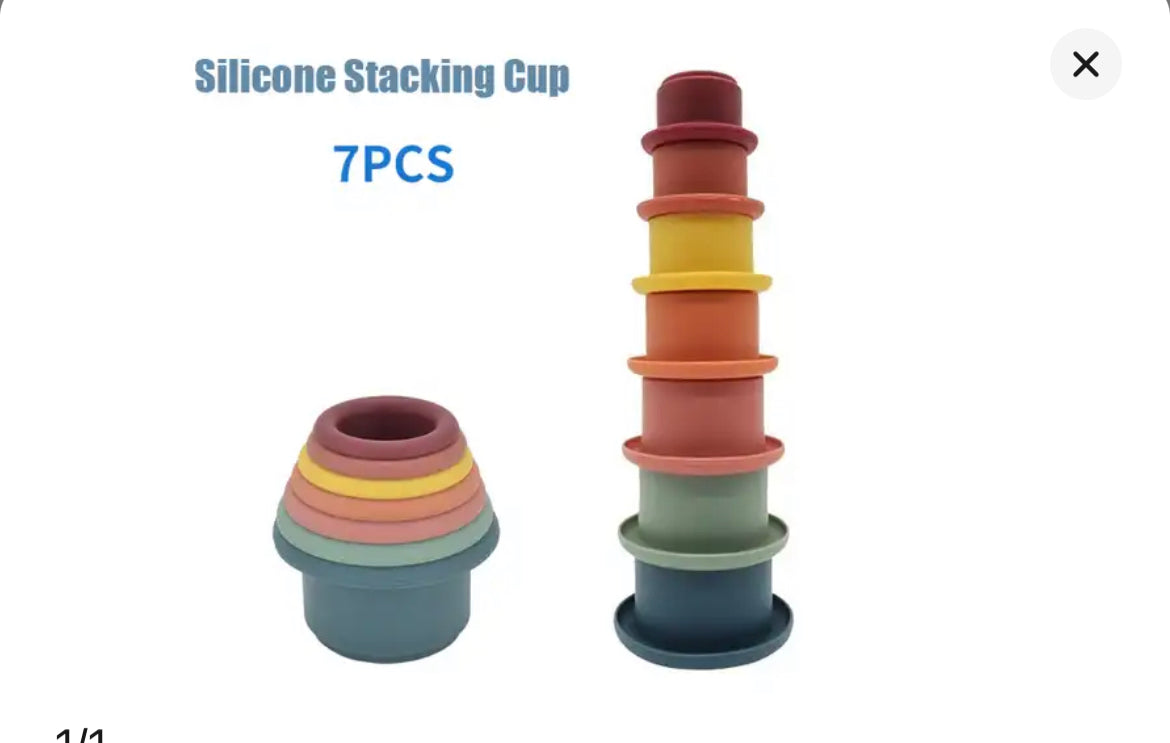 OMGboutique - Silicone Stacking Cups - Rainbow