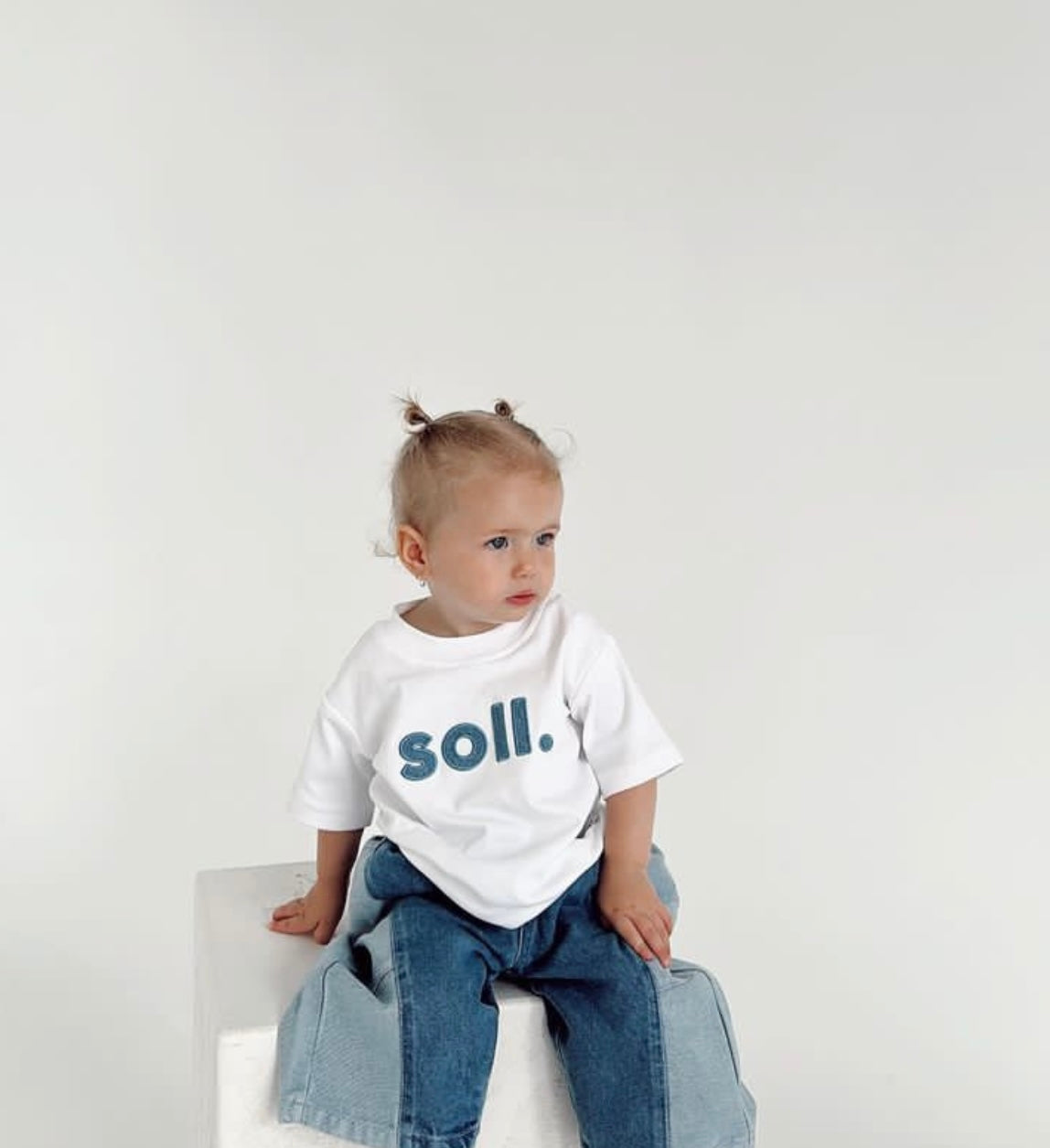 Soll The Label - Denim Logo Tee - Light