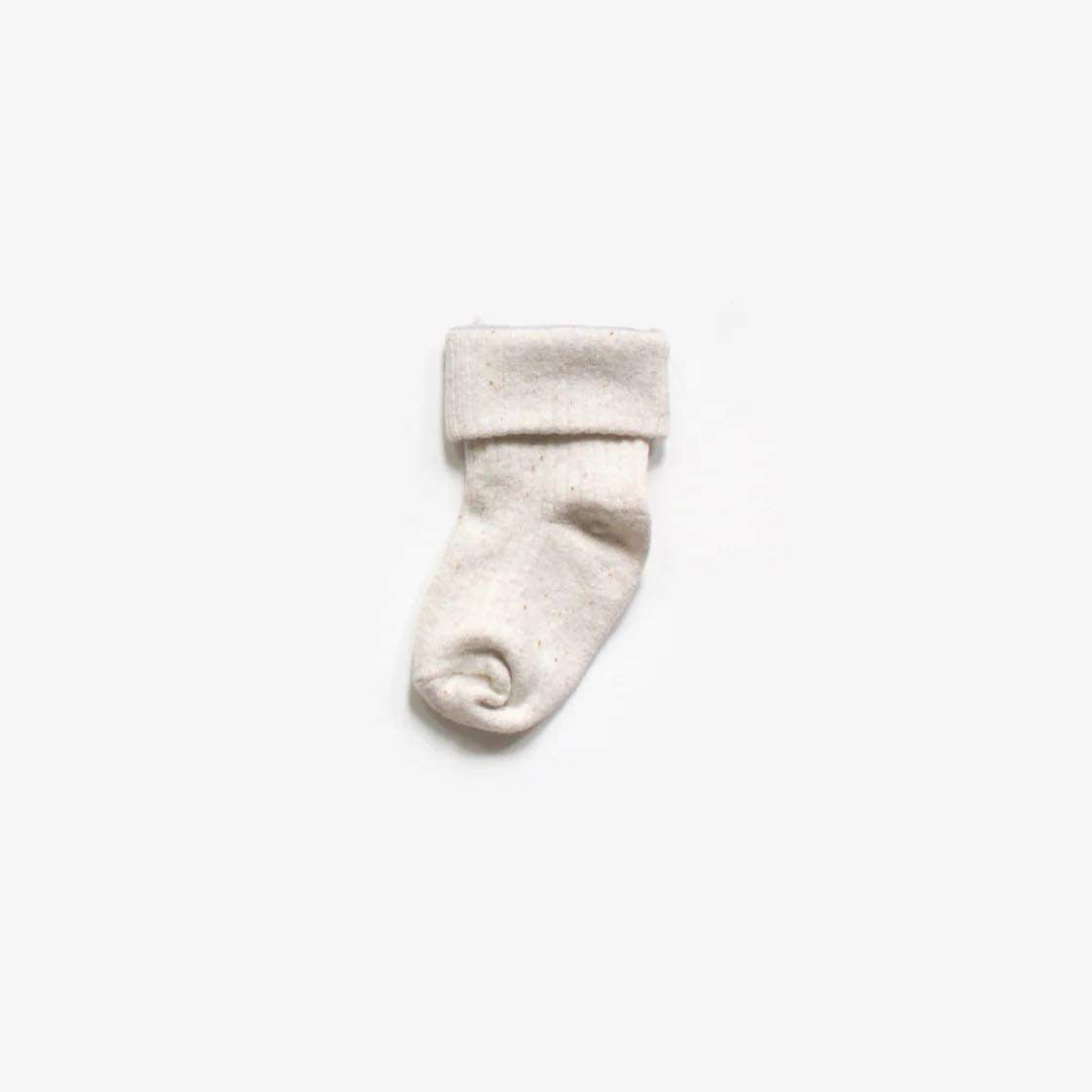 The Rest - Cotton knit Socks - Oat Navy Fleck