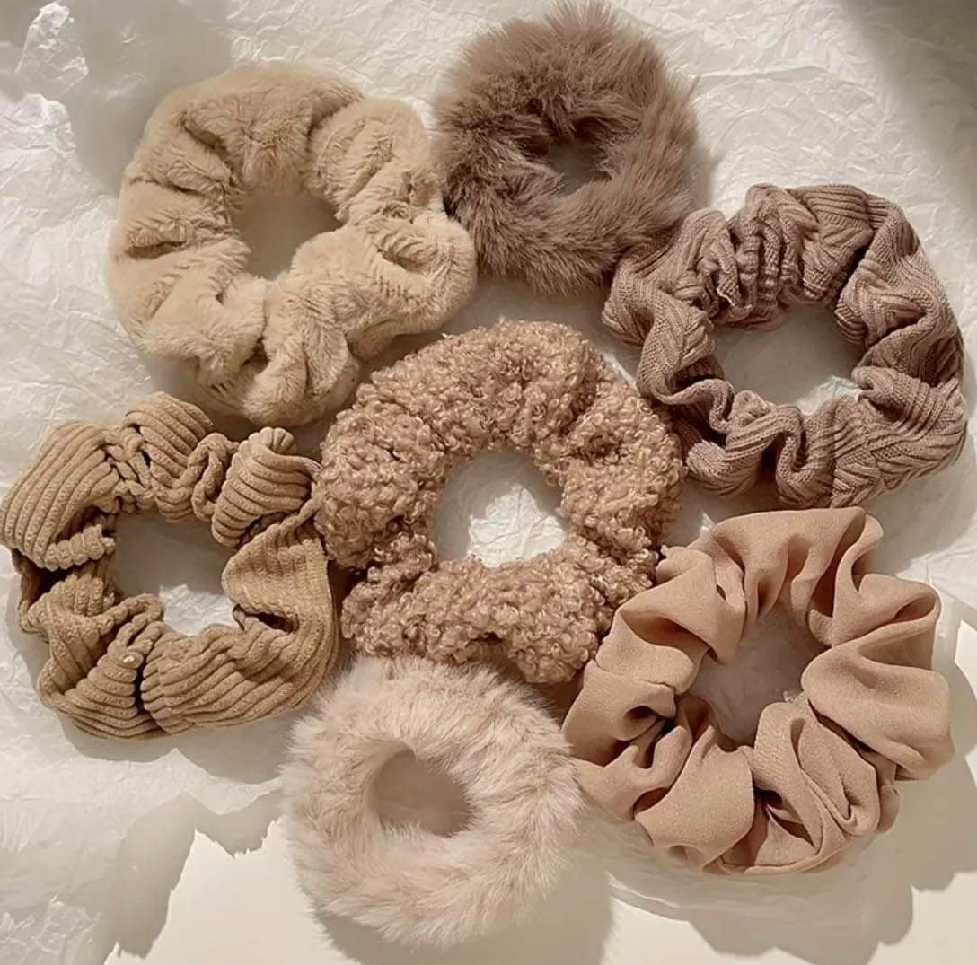 Omgboutique - Scrunchies - Neutral 2 Pack