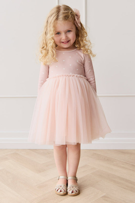 Jamie Kay - Anna Tulle Dress - Petite Heart Old Rose