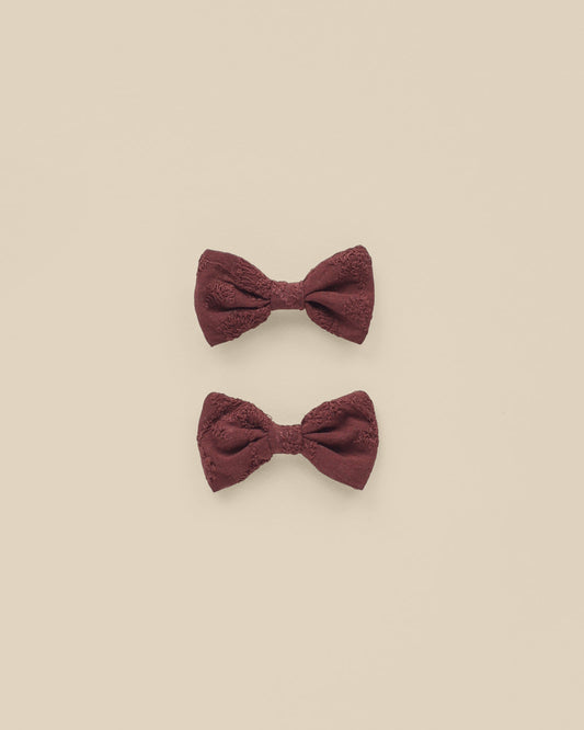 Quincy Mae - Little Bow Clip - Fig