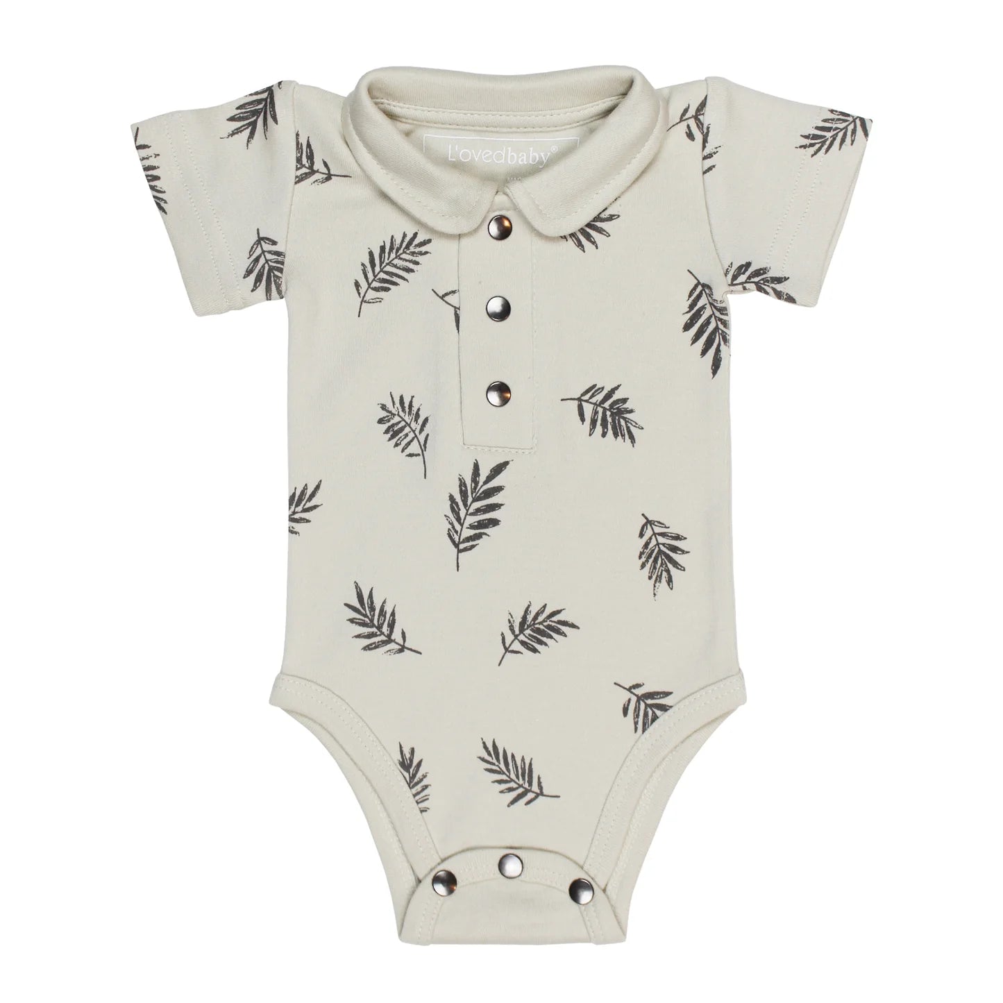 L'ovedbaby -  Polo Bodysuit - Stone Fern