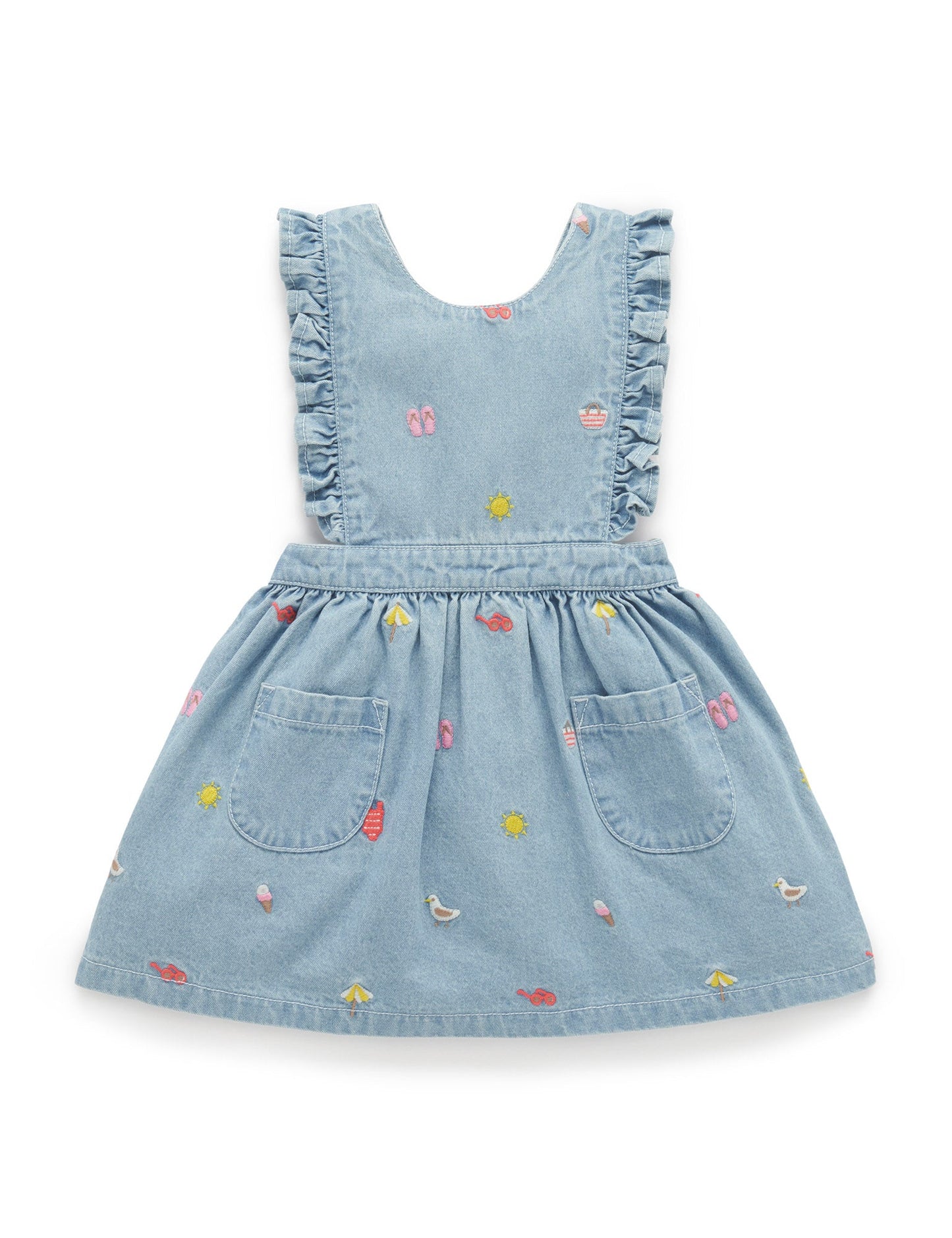 Purebaby - Embroidered Pinnie - Seaside Broderie