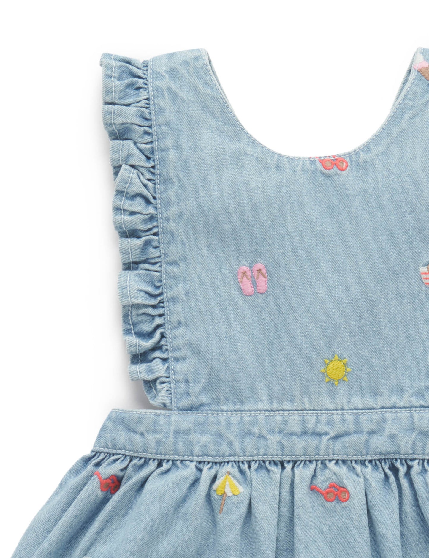 Purebaby - Embroidered Pinnie - Seaside Broderie