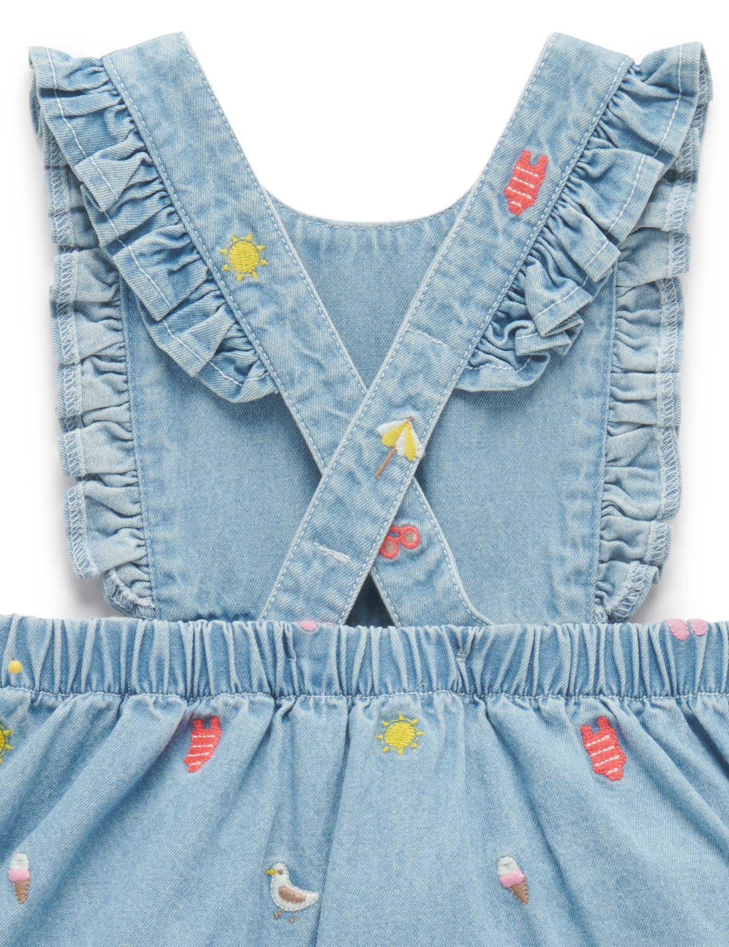 Purebaby - Embroidered Pinnie - Seaside Broderie