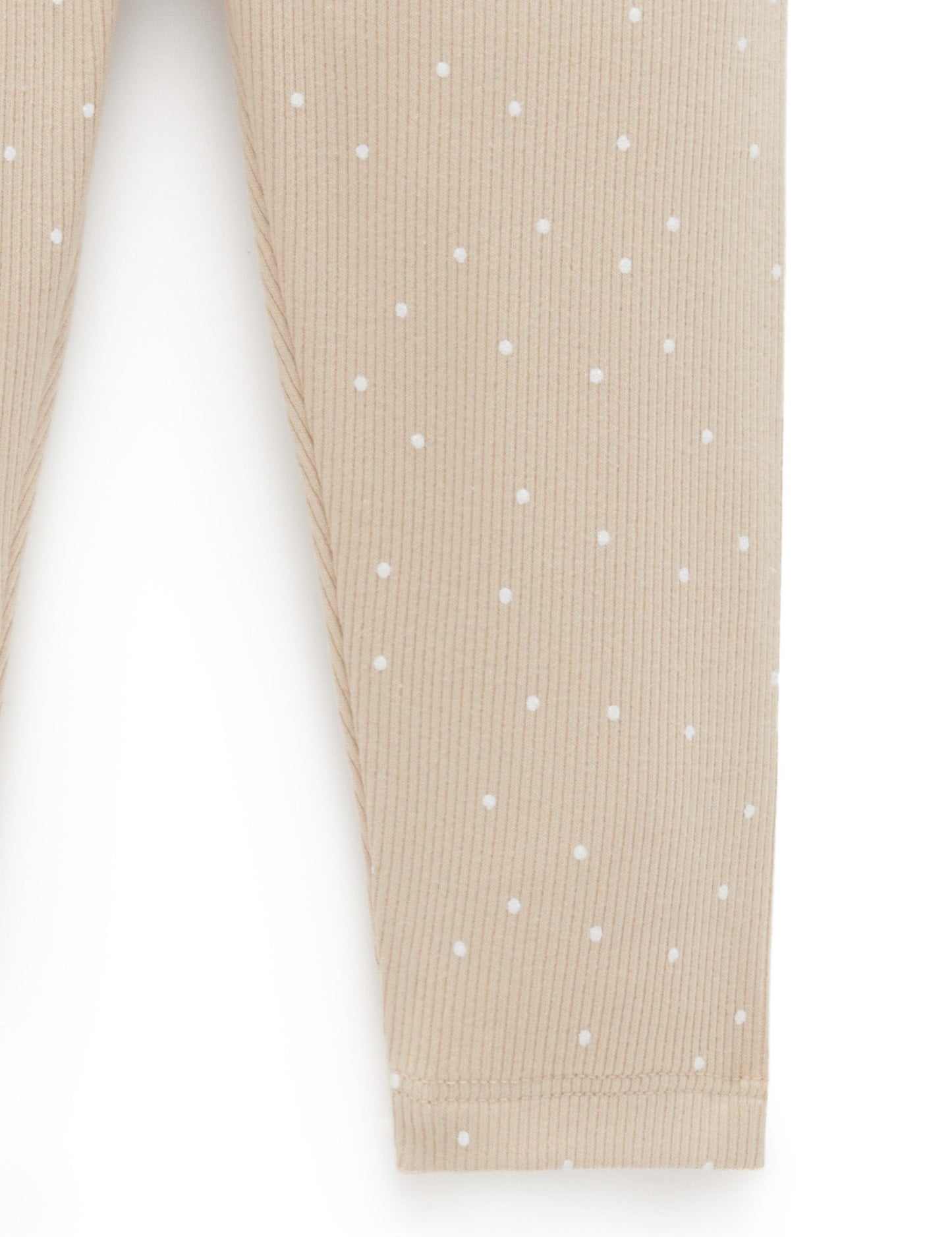 Purebaby - Rib Leggings - Pebble Mini Spot