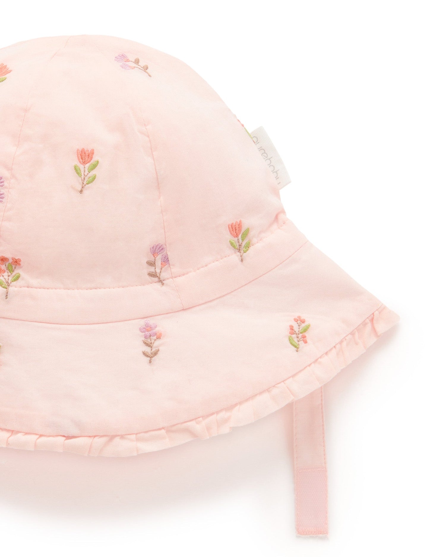 Purebaby - Floral Embroidered Sun Hat