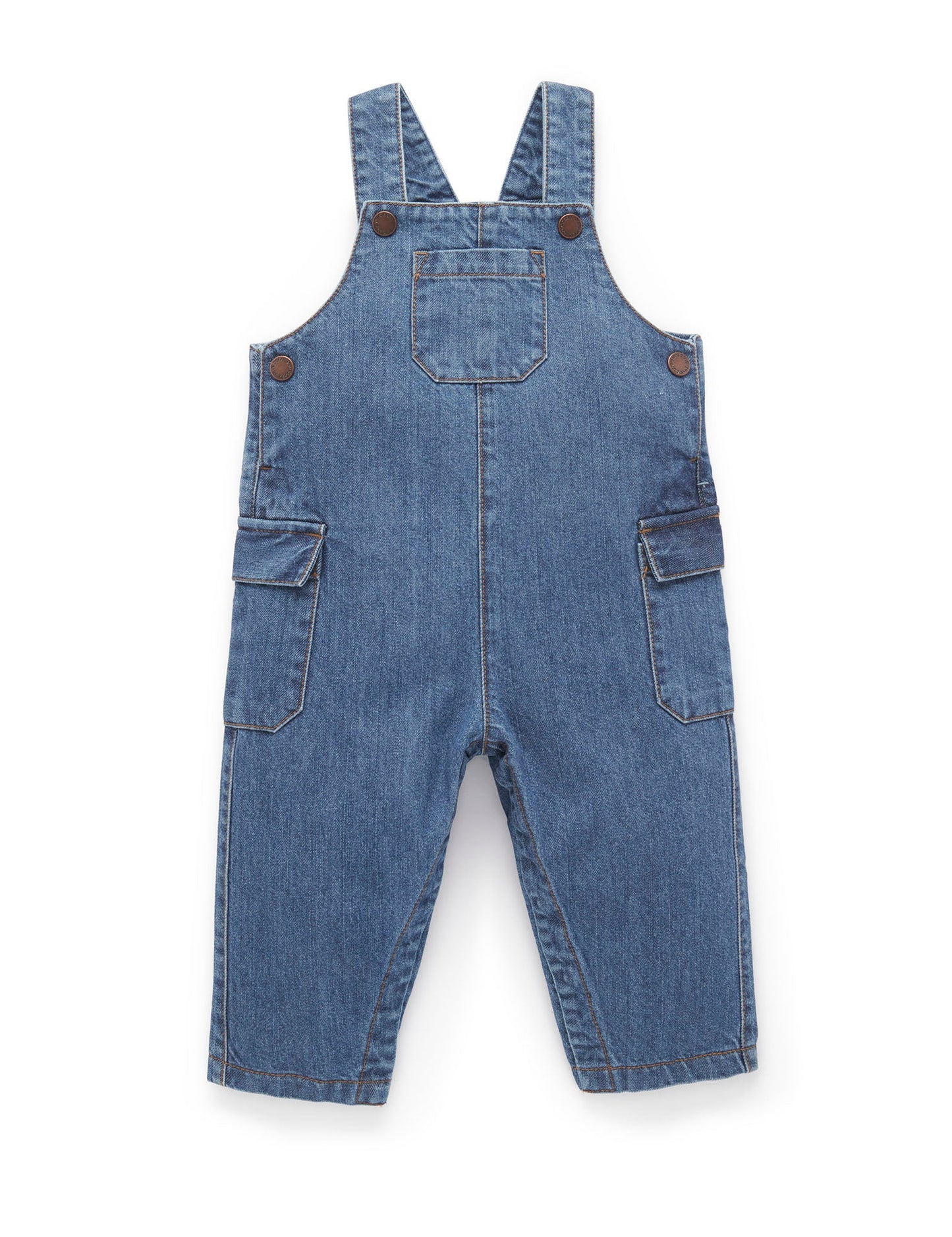 Purebaby - Denim Overall - Mid Denim