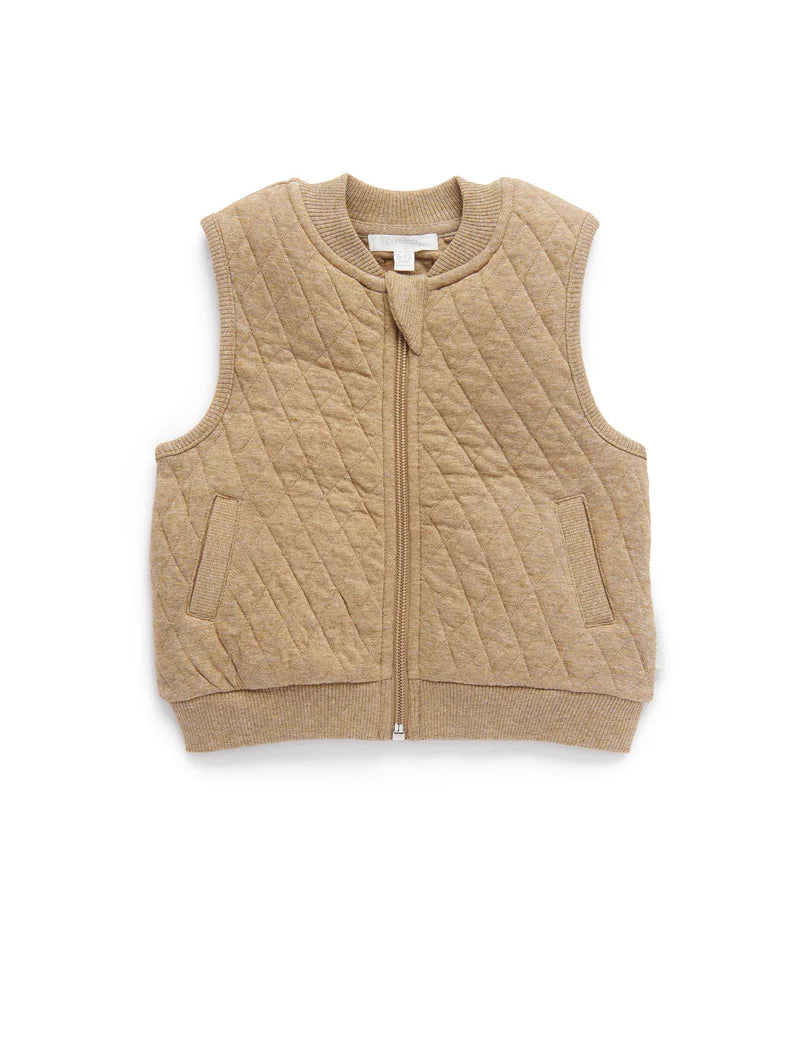 Purebaby - Quilted Vest -cinnamon