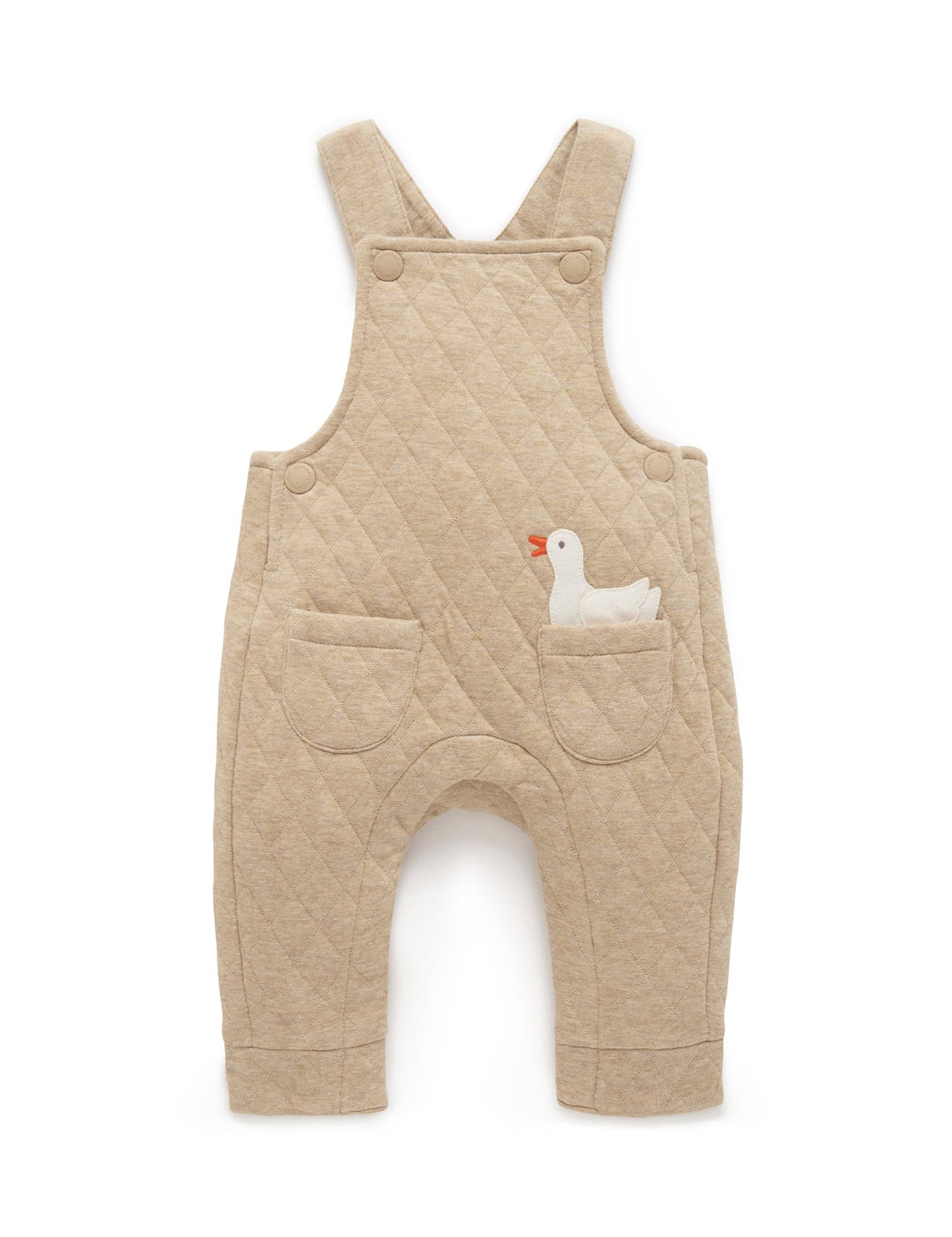 Purebaby - Quilted Overall - Biscuit Melange