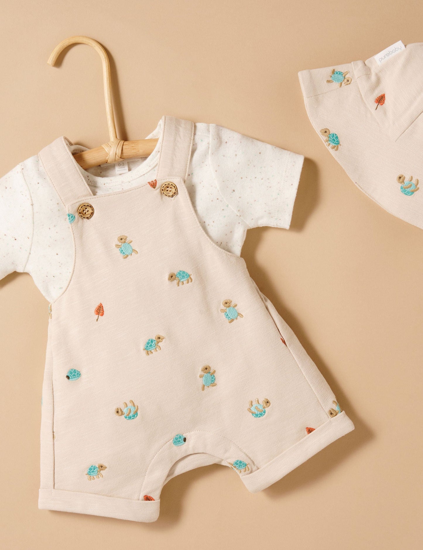 Purebaby - Broderie Overall Turtle