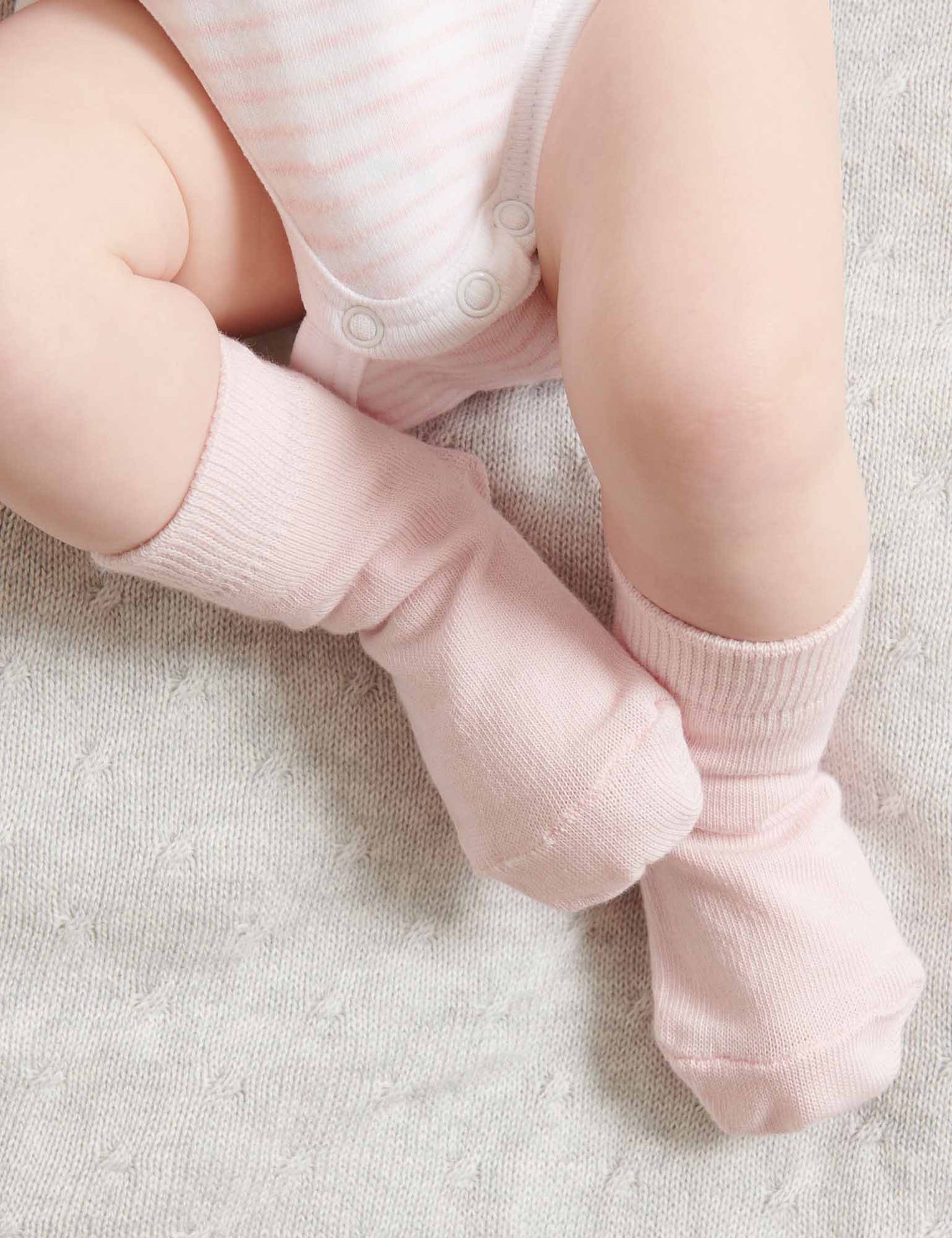 Purebaby - 3 Sock Pack - Pale Pink Pack