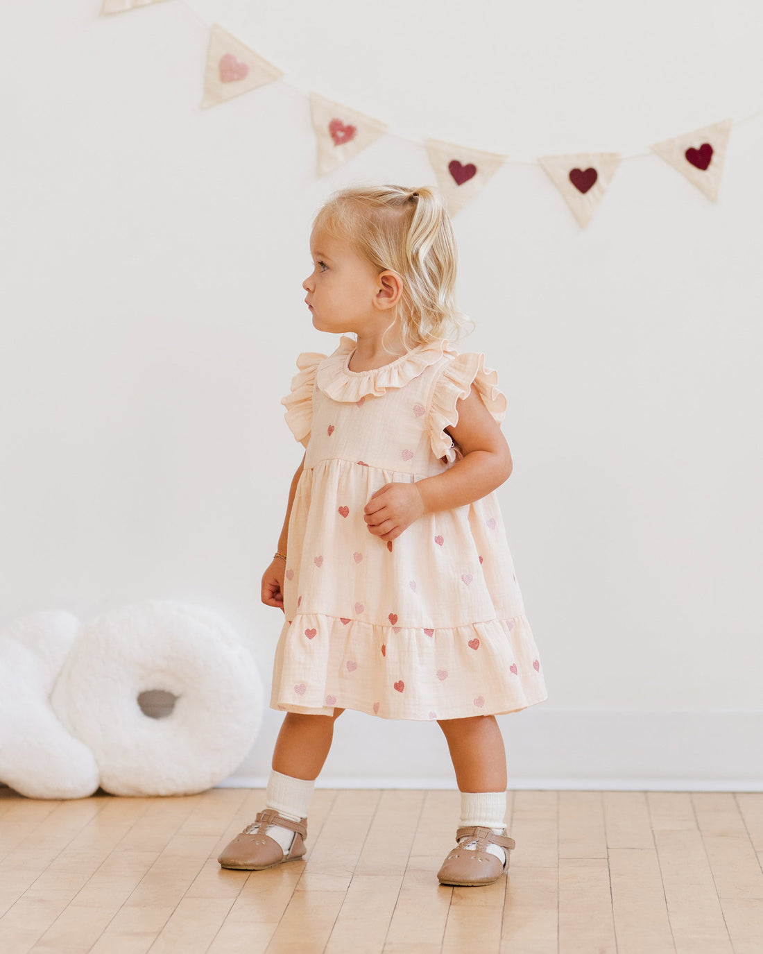 Quincy Mae - Charlotte Dress - Heart Embroidery