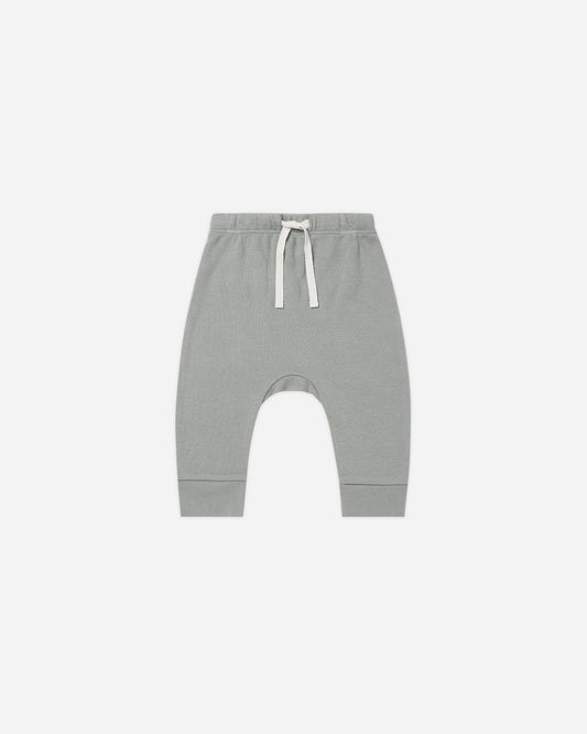 Quincy Mae -Drawstring Pant - Dusty Blue