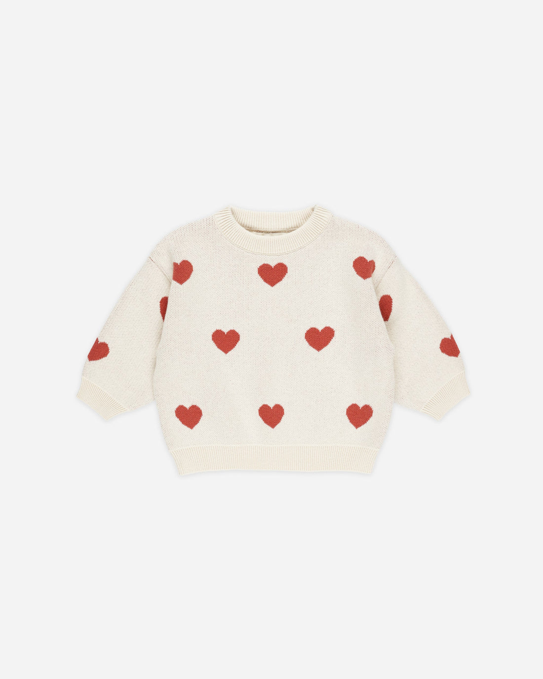 Quincy Mae - Heart Knit Sweater - Natural