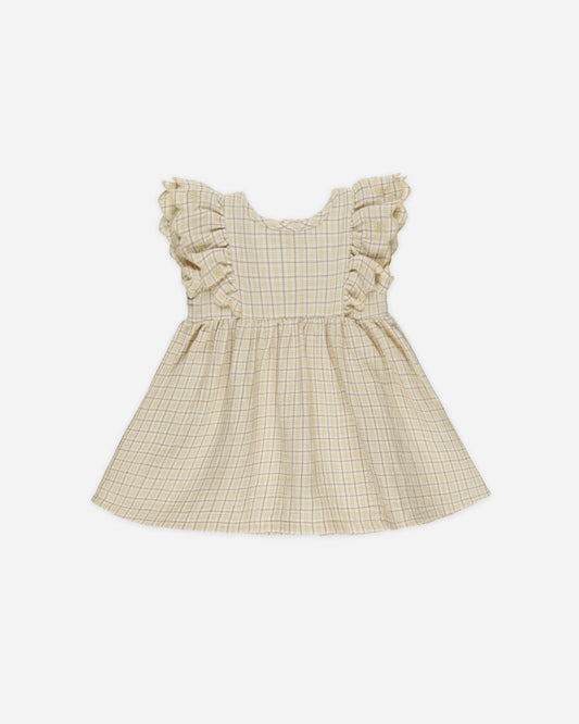 Quincy Mae - Alina Dress - Yellow Plaid