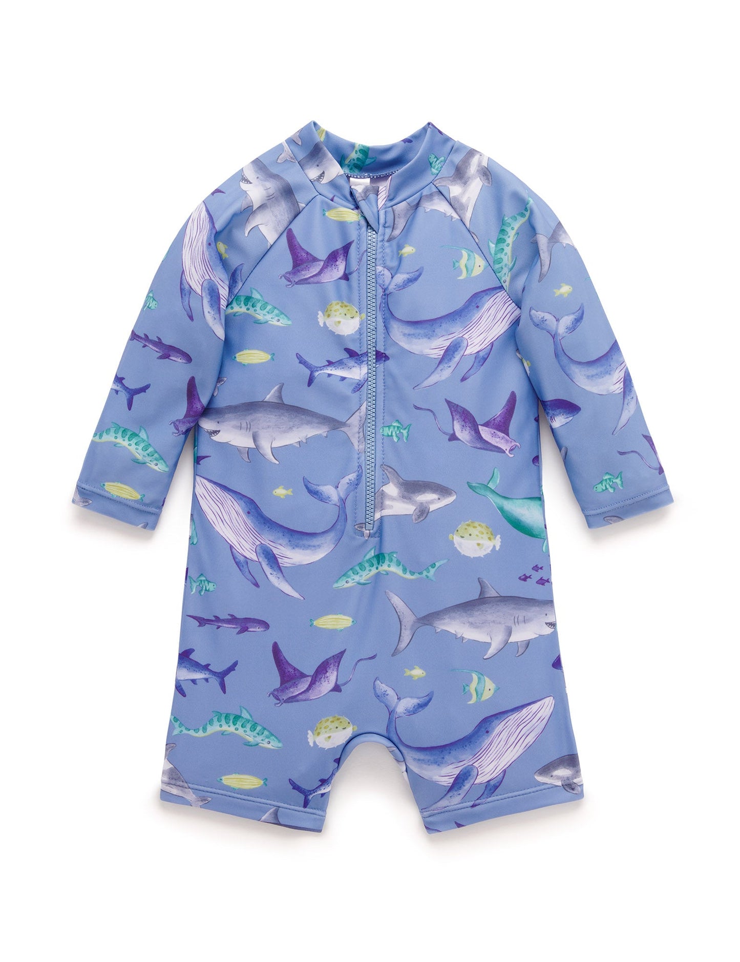 Purebaby - Printed Swimsuit - Shark Print -