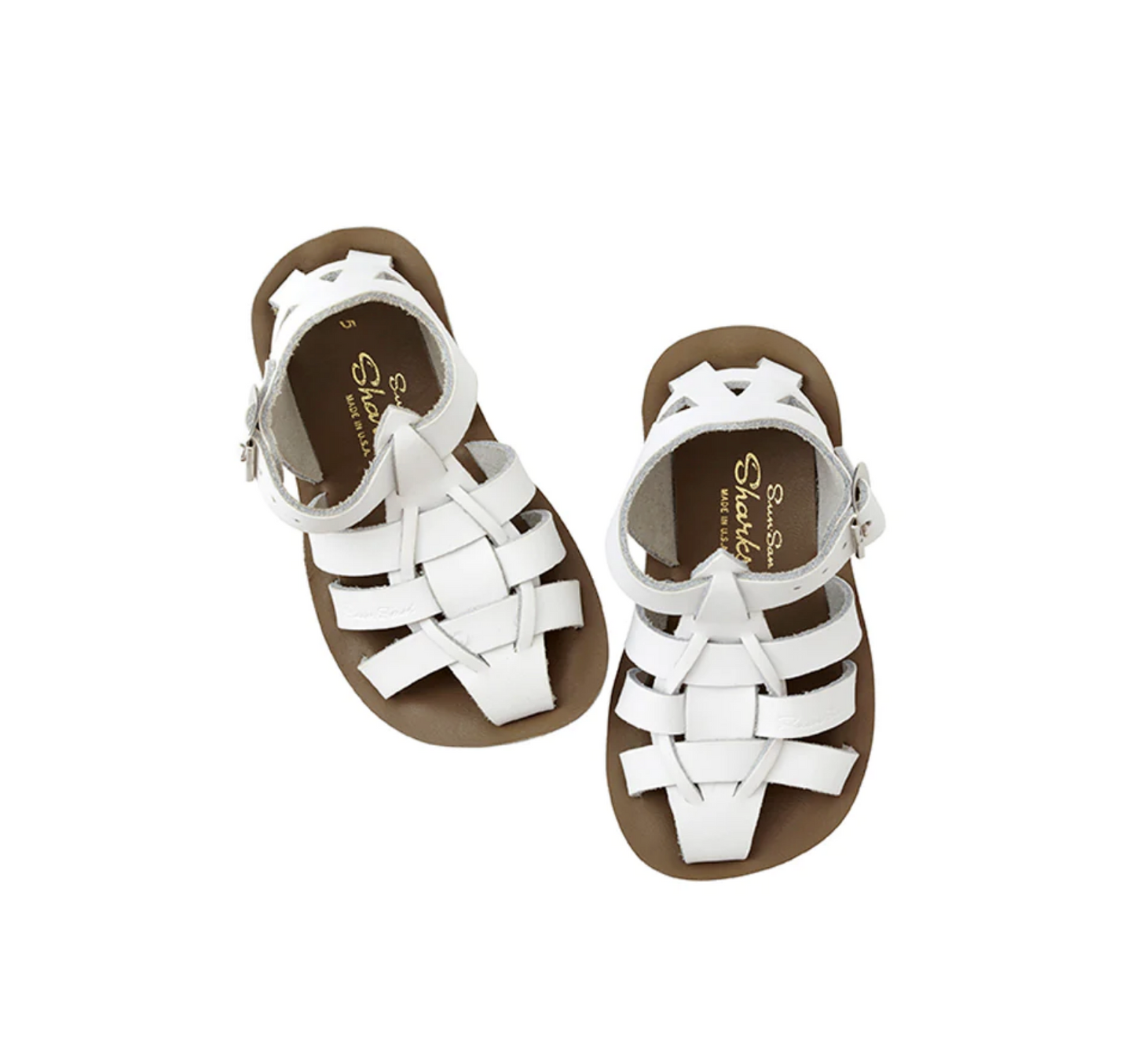 Saltwater Sandals - Sun-San-Shark Infant - White