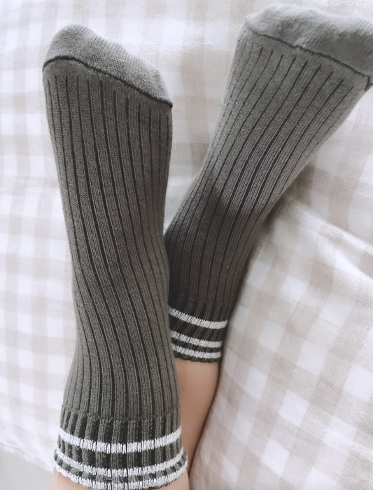 Five O’ Six - Olive Varsity Socks ￼