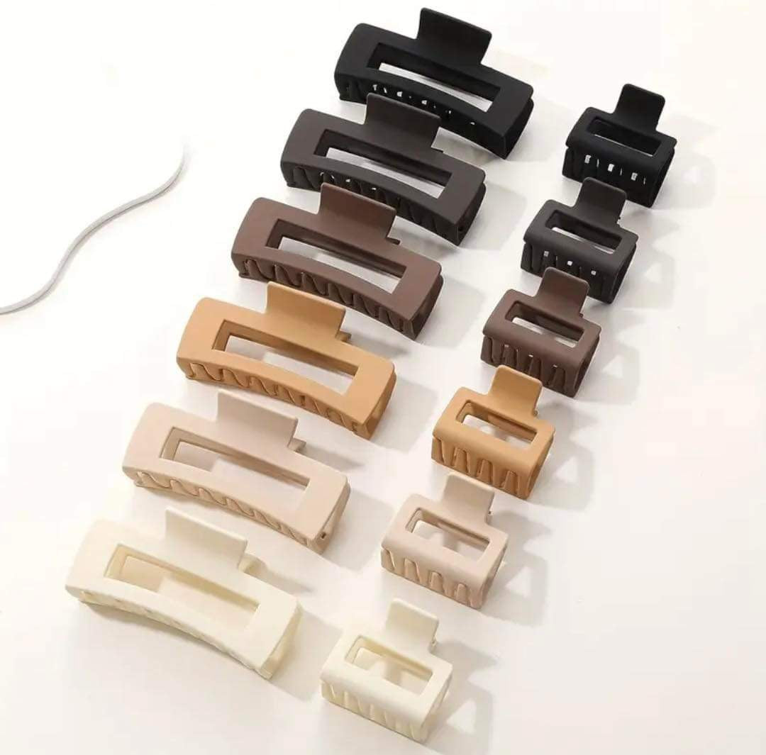 Omgboutique - Claw Clips - Neutral 2 Pack