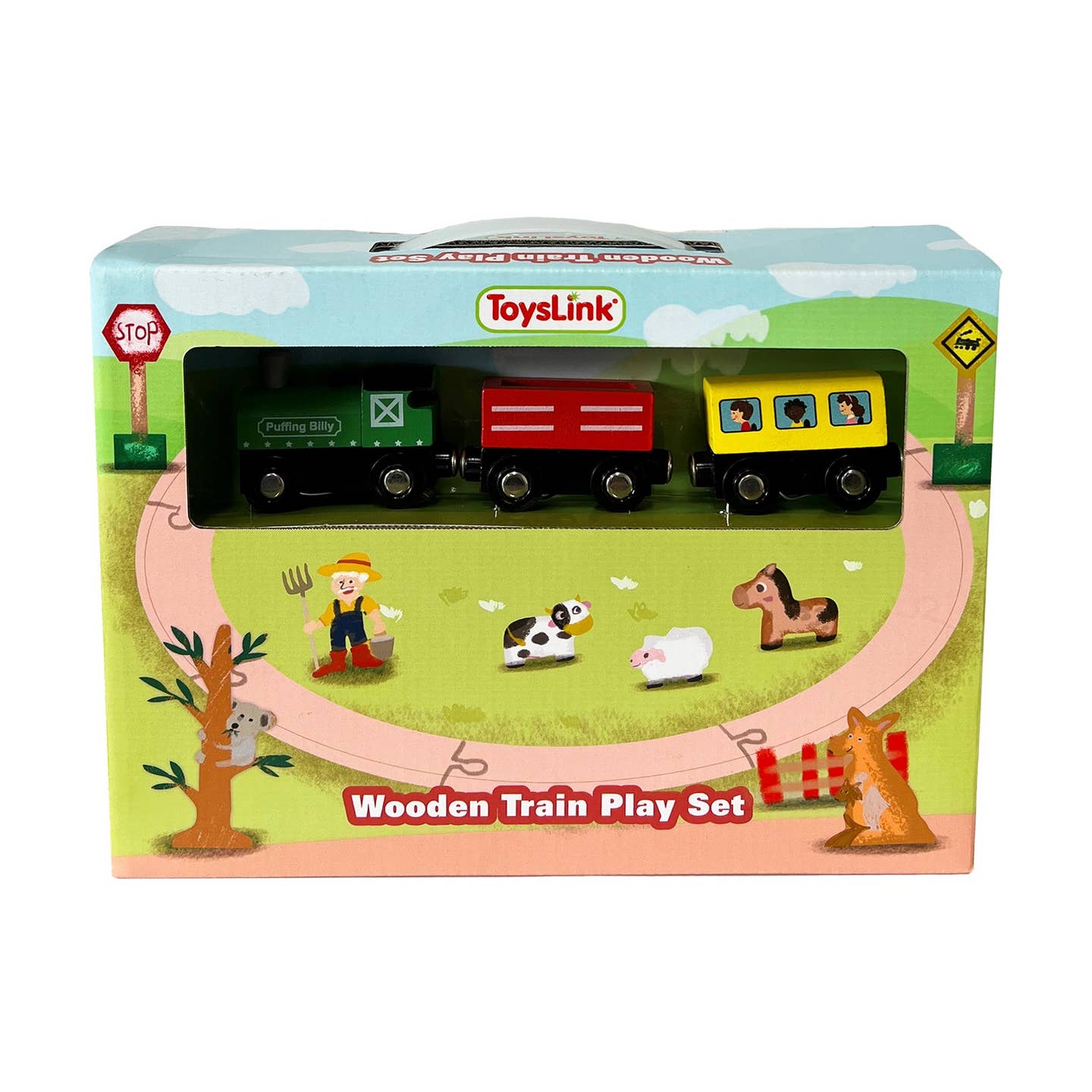 ToysLink - Wooden Magnetic Train Set