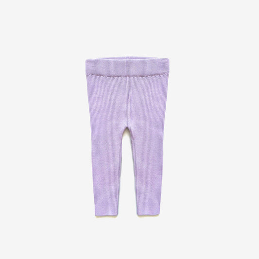 The Rest - Cotton Rib Leggings - Lilac