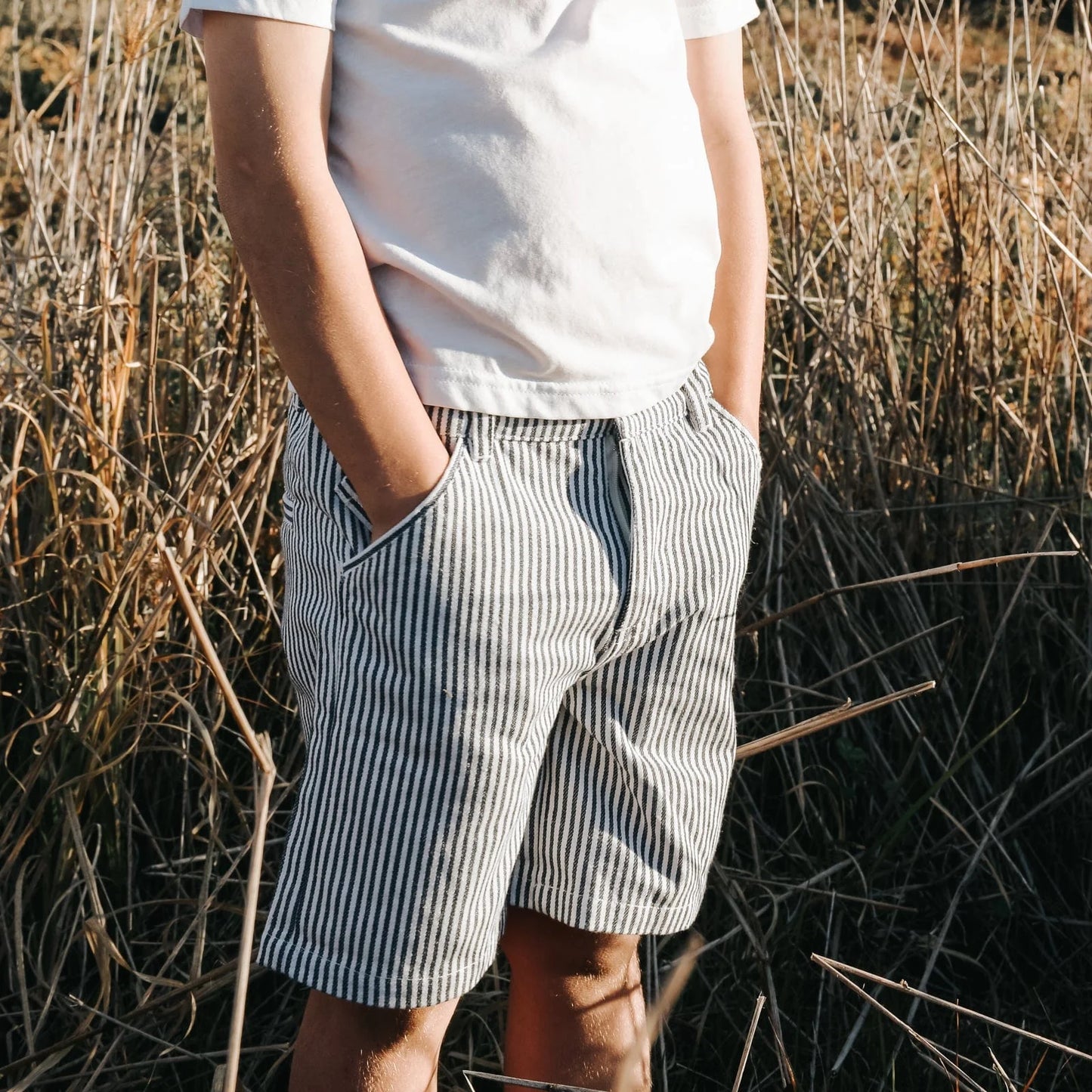 Love Henry - Dress Shorts - Navy Pinstripe