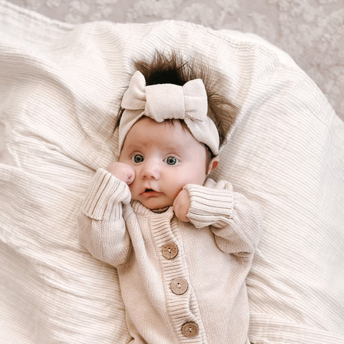 3 Little Crowns - Knitted Topknot - Mushroom